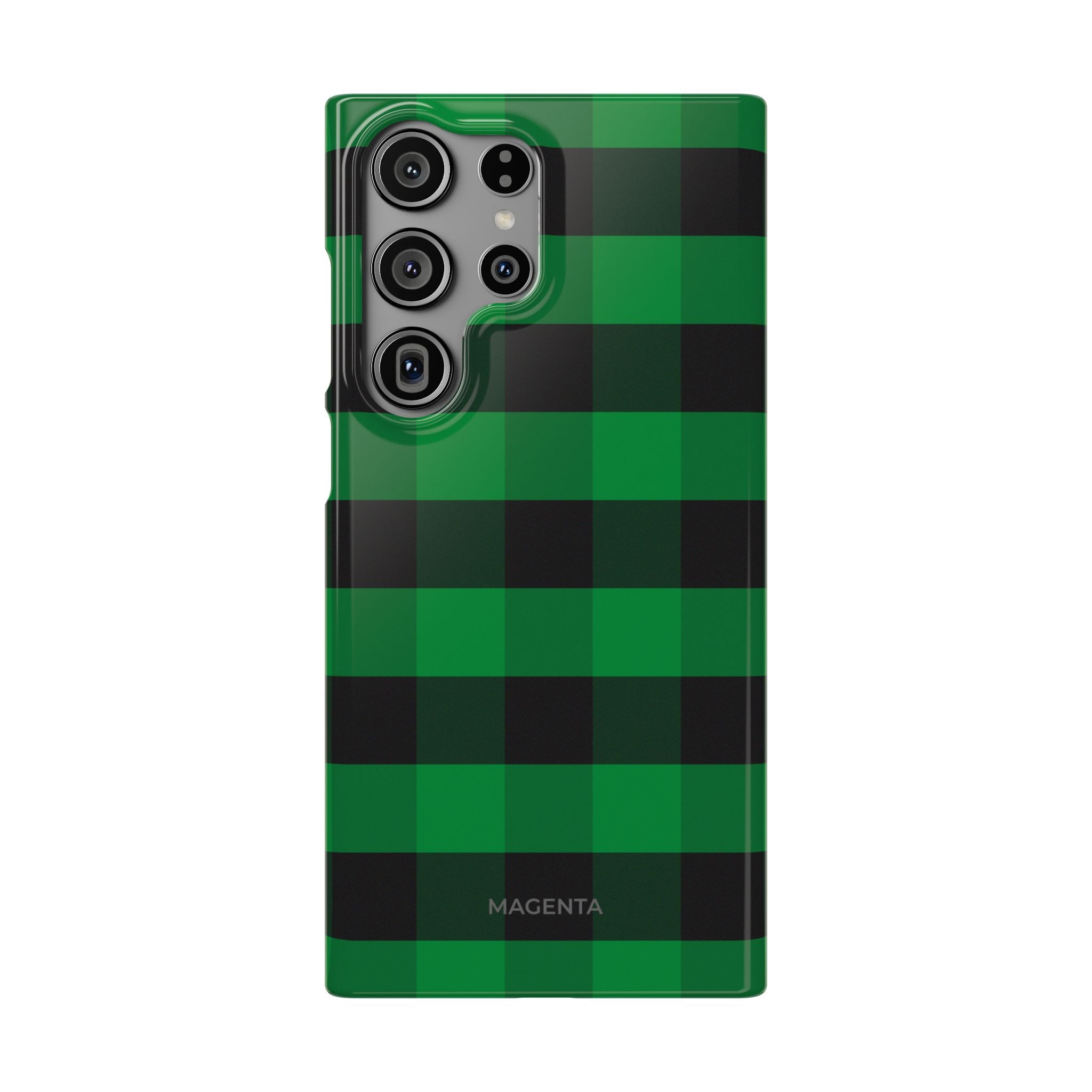 Green Plaid Snap Case