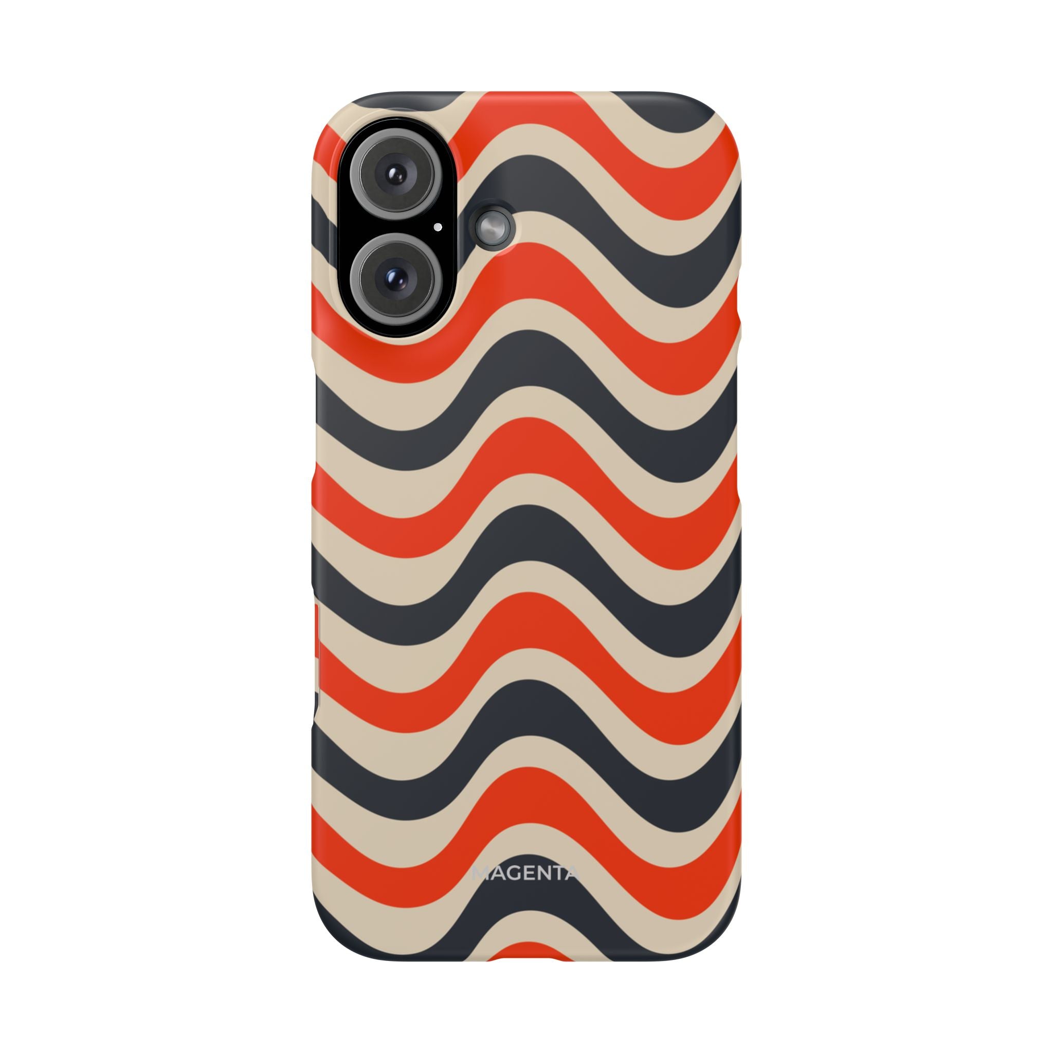 Black & Red Waves Snap Case