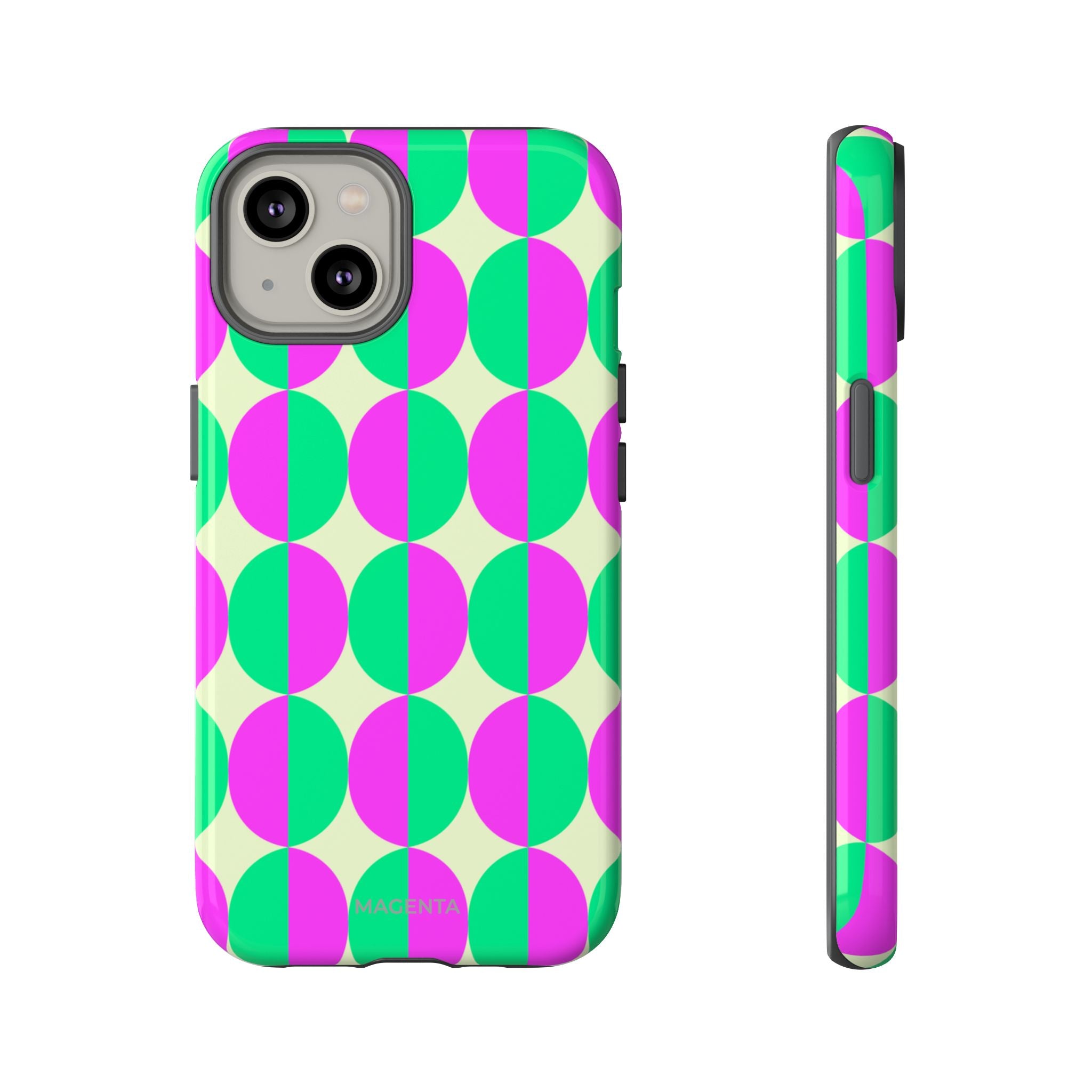 Pink Green Circle Tough Case