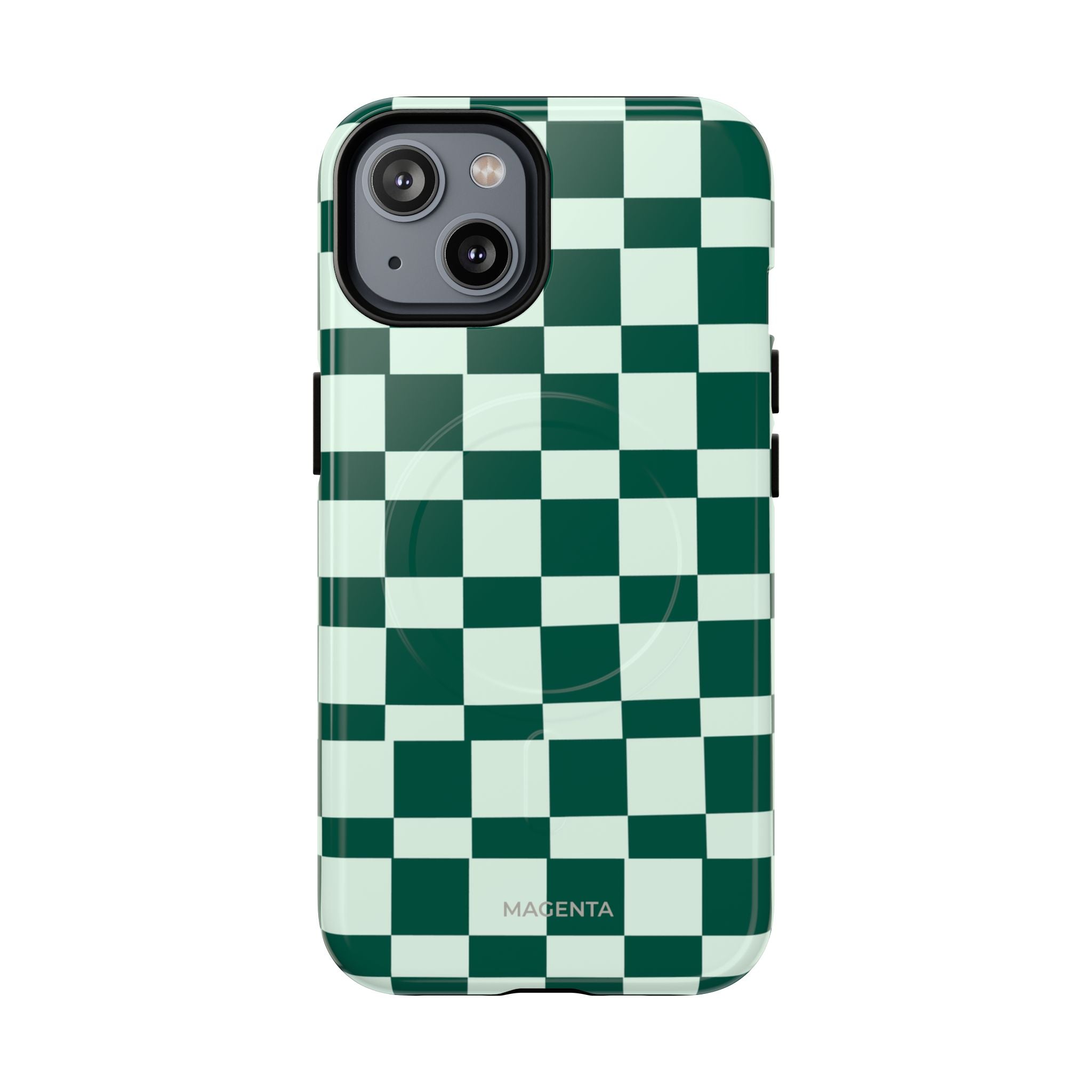 Deep Green Check Tough Magnetic Case