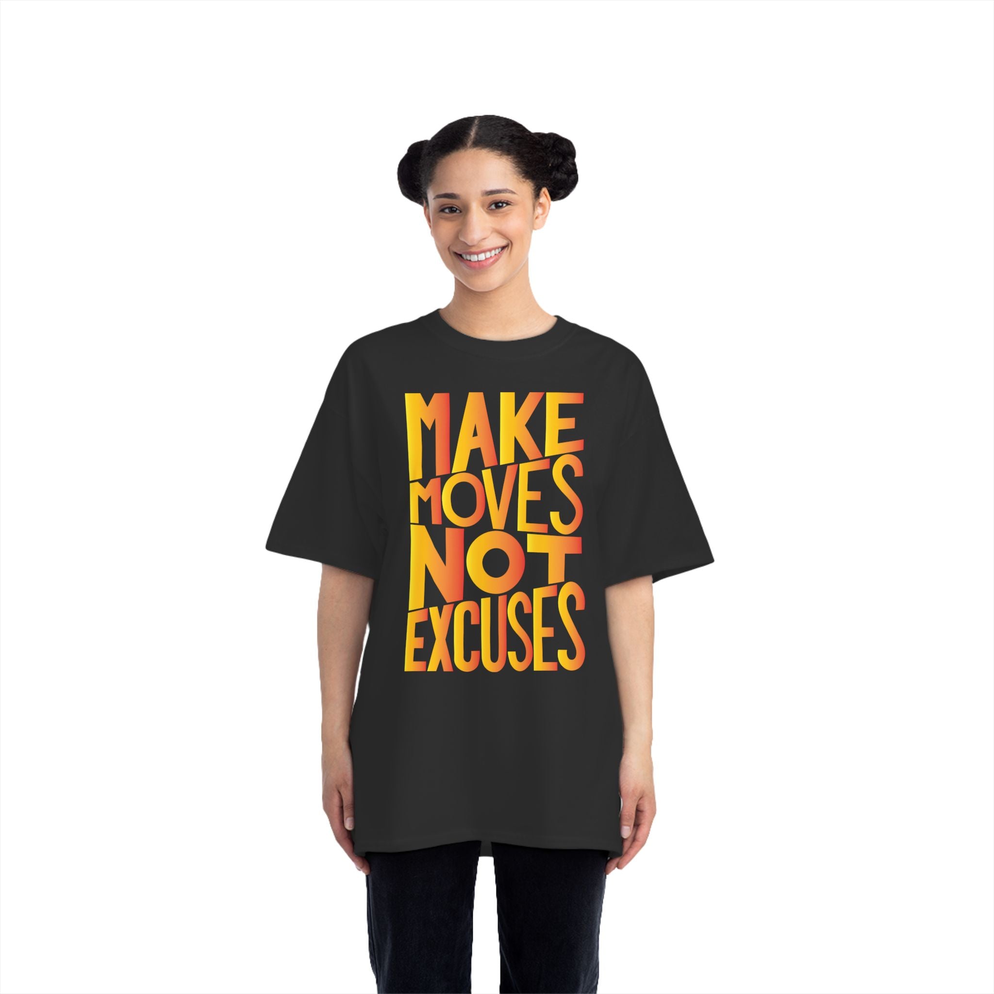 Make Moves, Not Excuses Short-Sleeve T-Shirt - Yellow