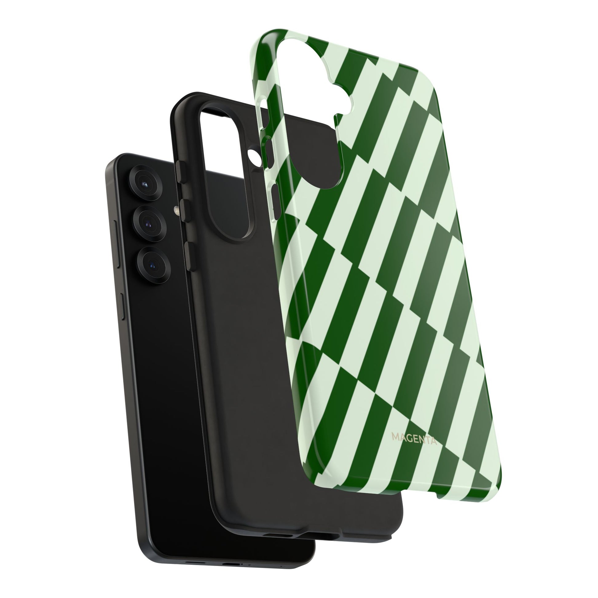 Deep Green Stripes Tough Case