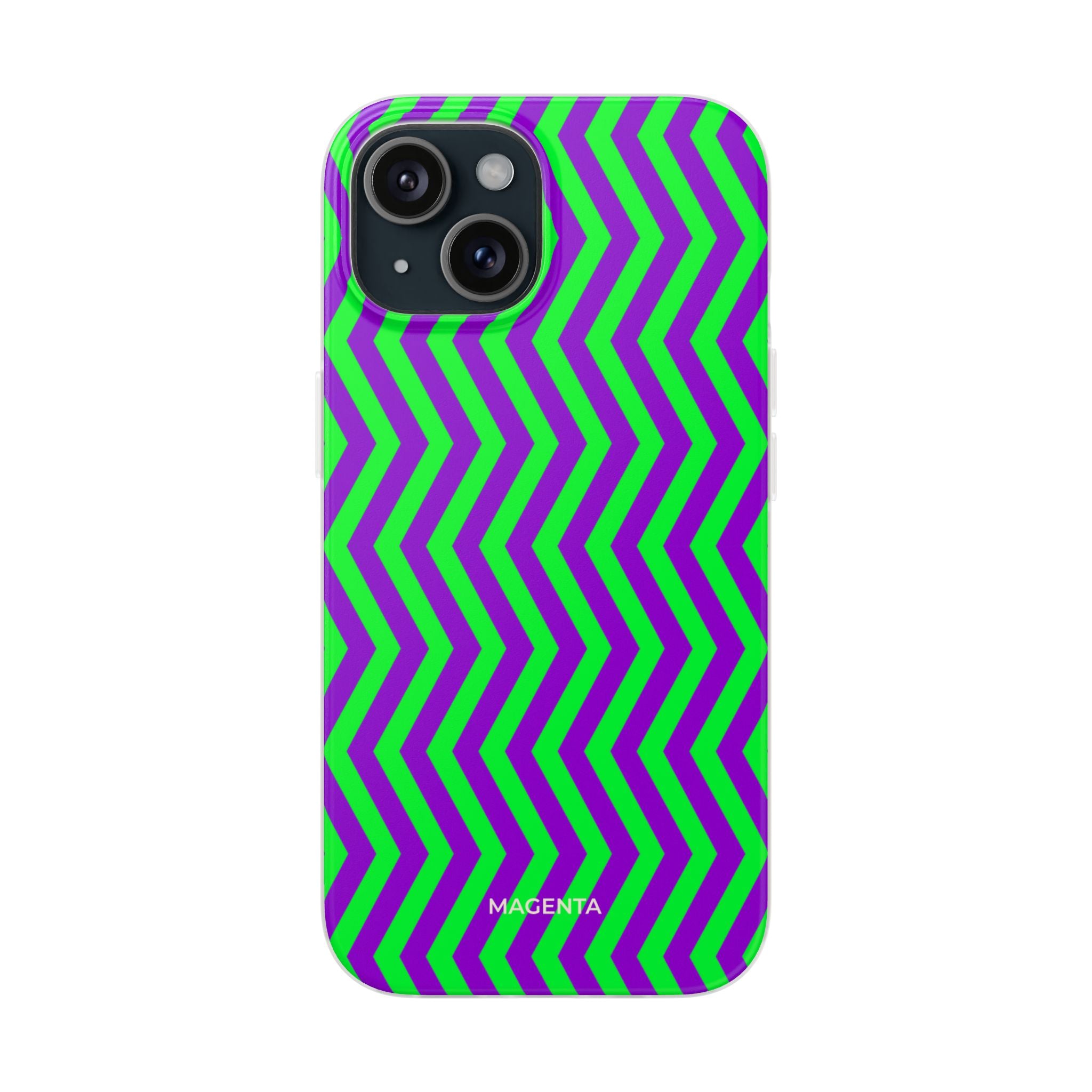 Green Purple Chevron Flexi Case