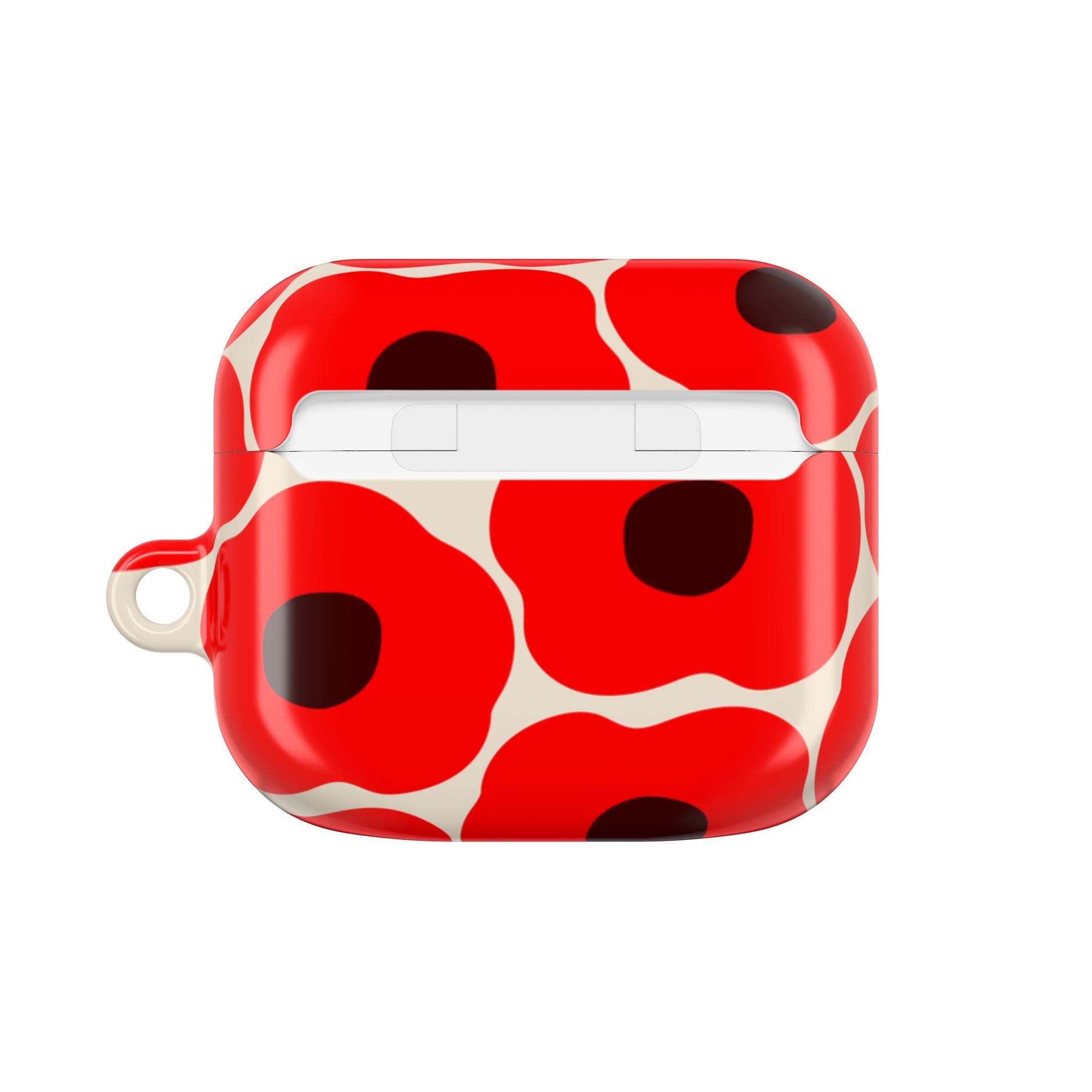 Red Poppy On Cream AirPods Gen 3 Case