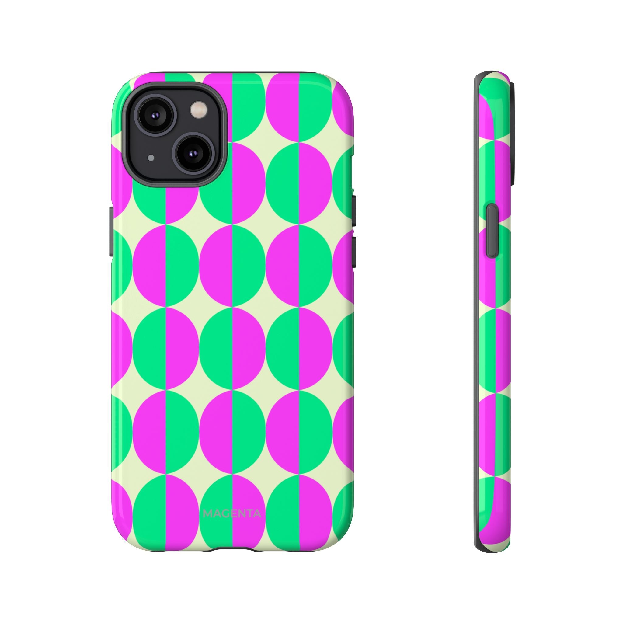 Pink Green Circle Tough Case