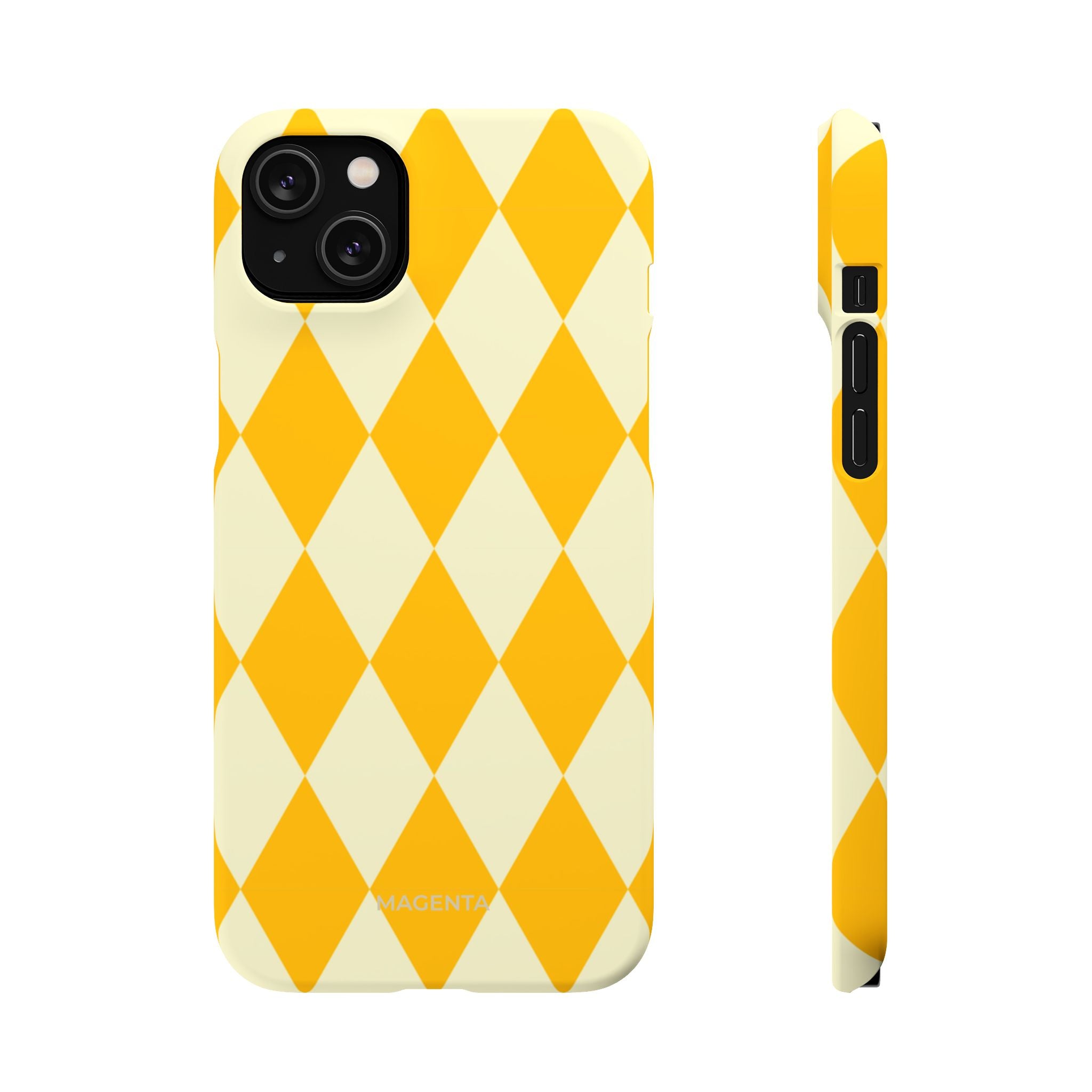 Yellow & Cream Geometric Snap Case