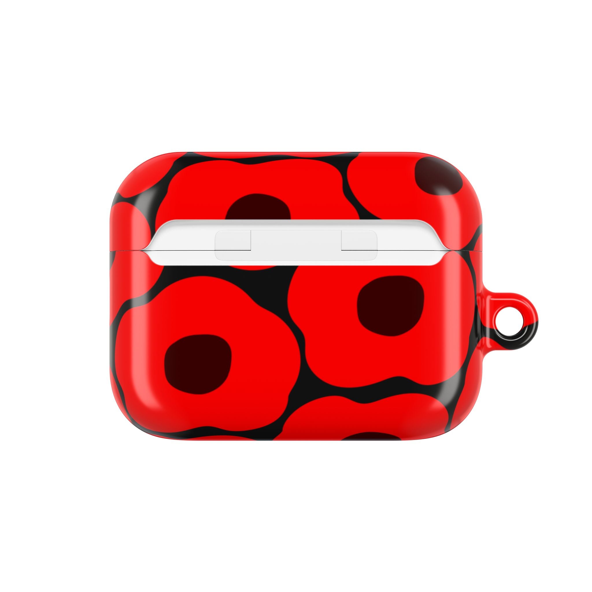 Vibrant Floral AirPods Pro Gen 2 Case - Red on Black