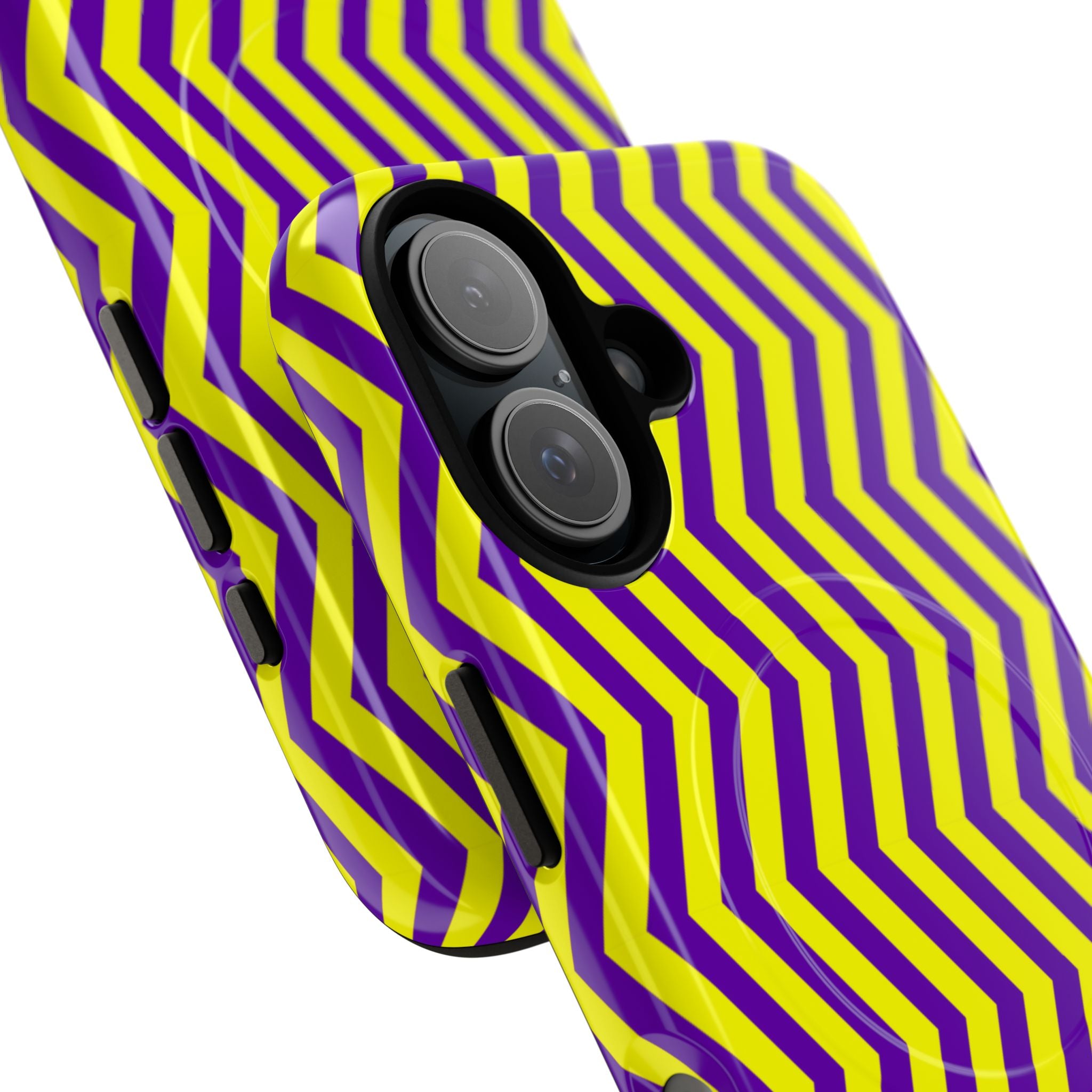Purple Yellow Chevron Tough Mag Case