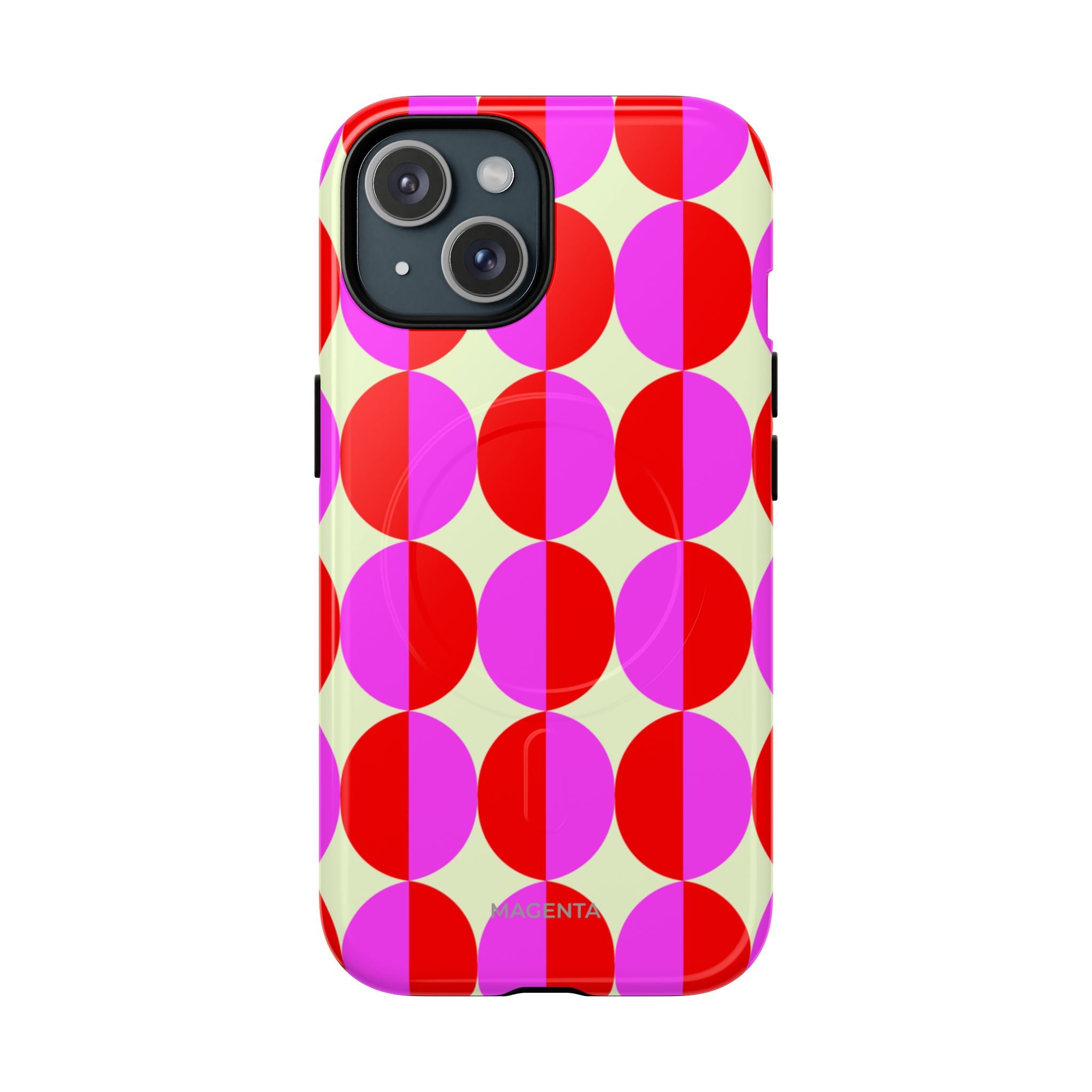 Red Pink Circle Tough Mag Case