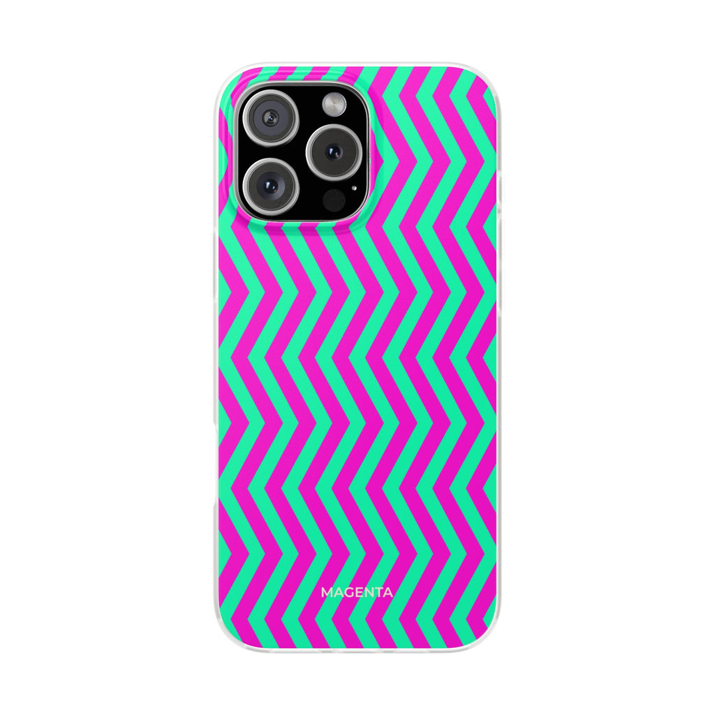 Pink Mint Chevron Flexi Case