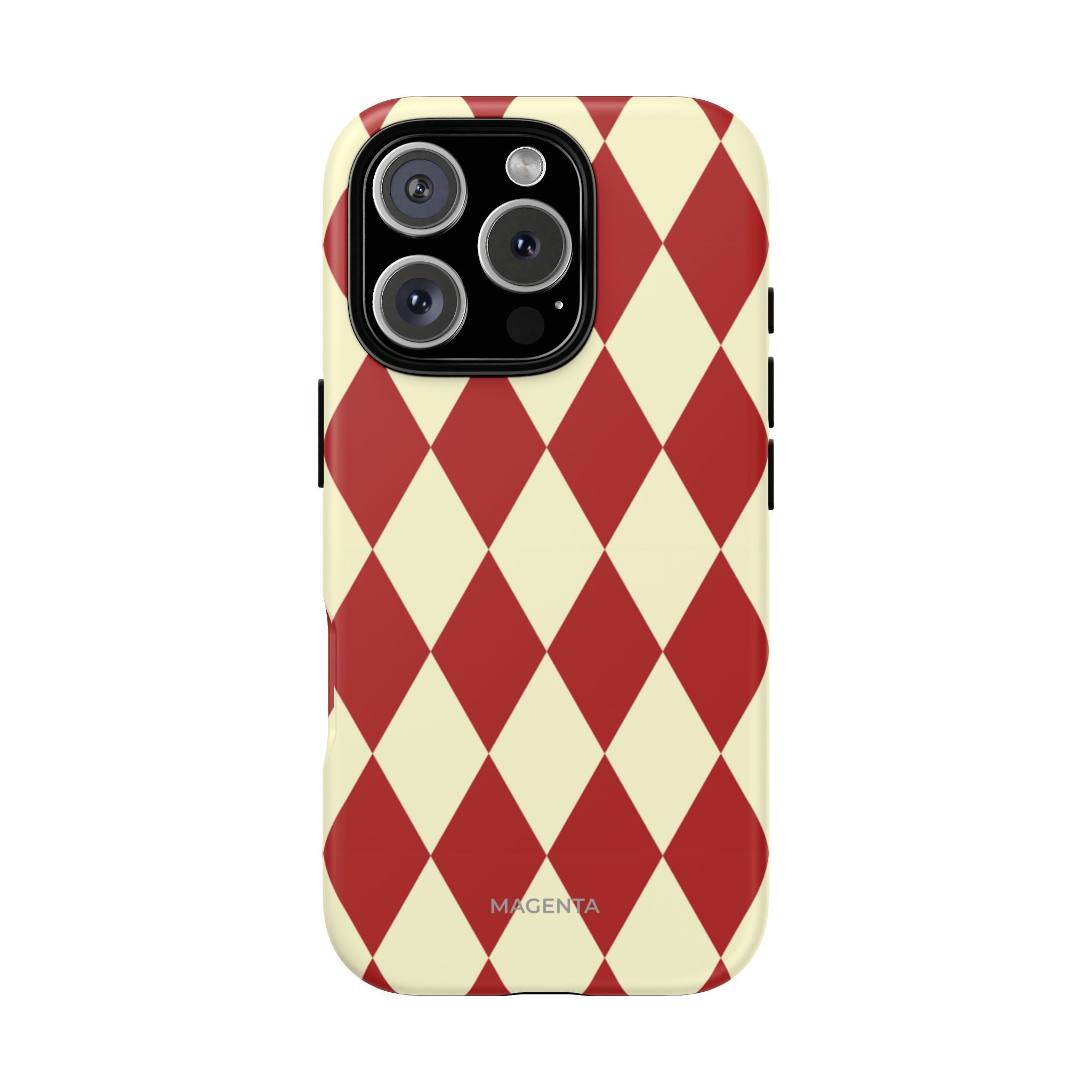 Maroon & Cream Geometric Tough Case