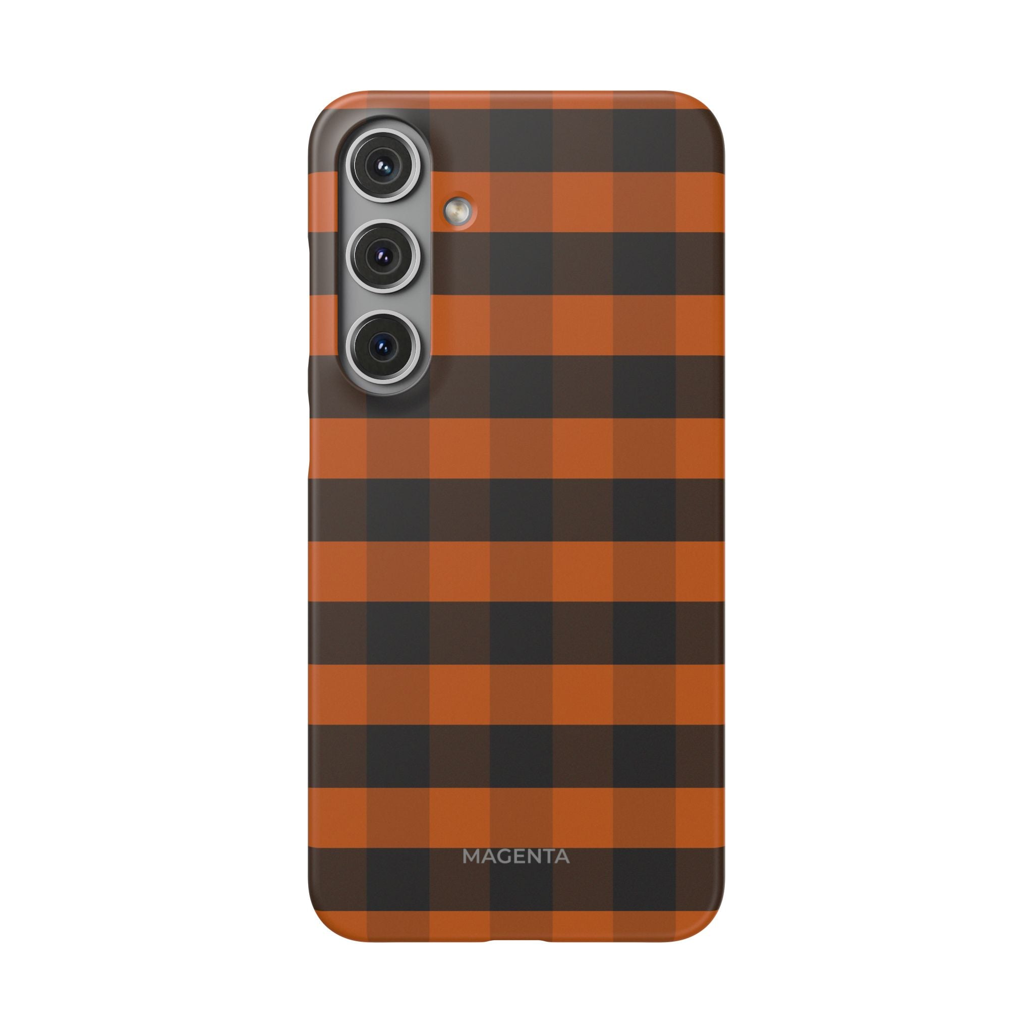 Orange Plaid Snap Case