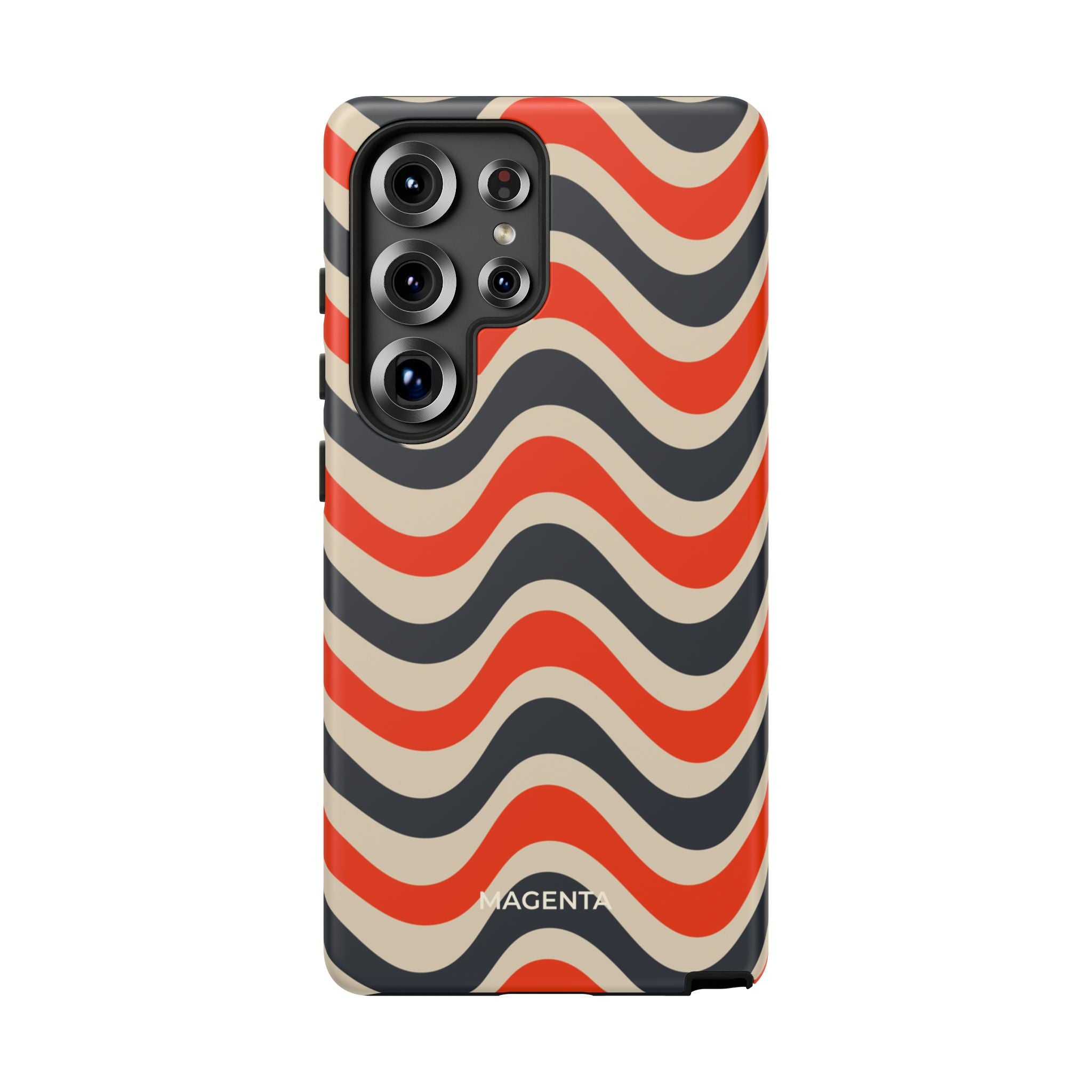 Black & Red Waves Tough Case
