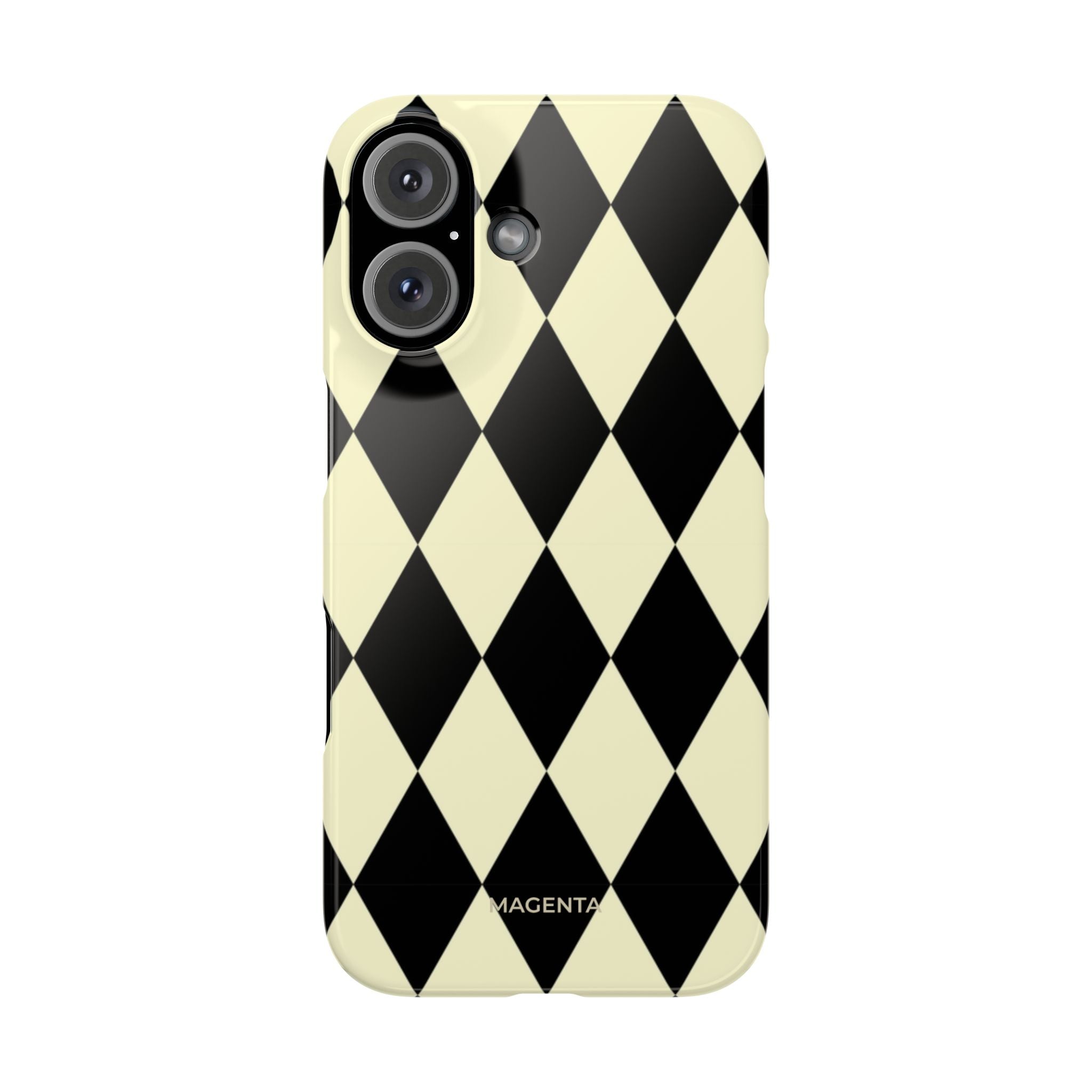 Black & Cream Geometric Snap Case