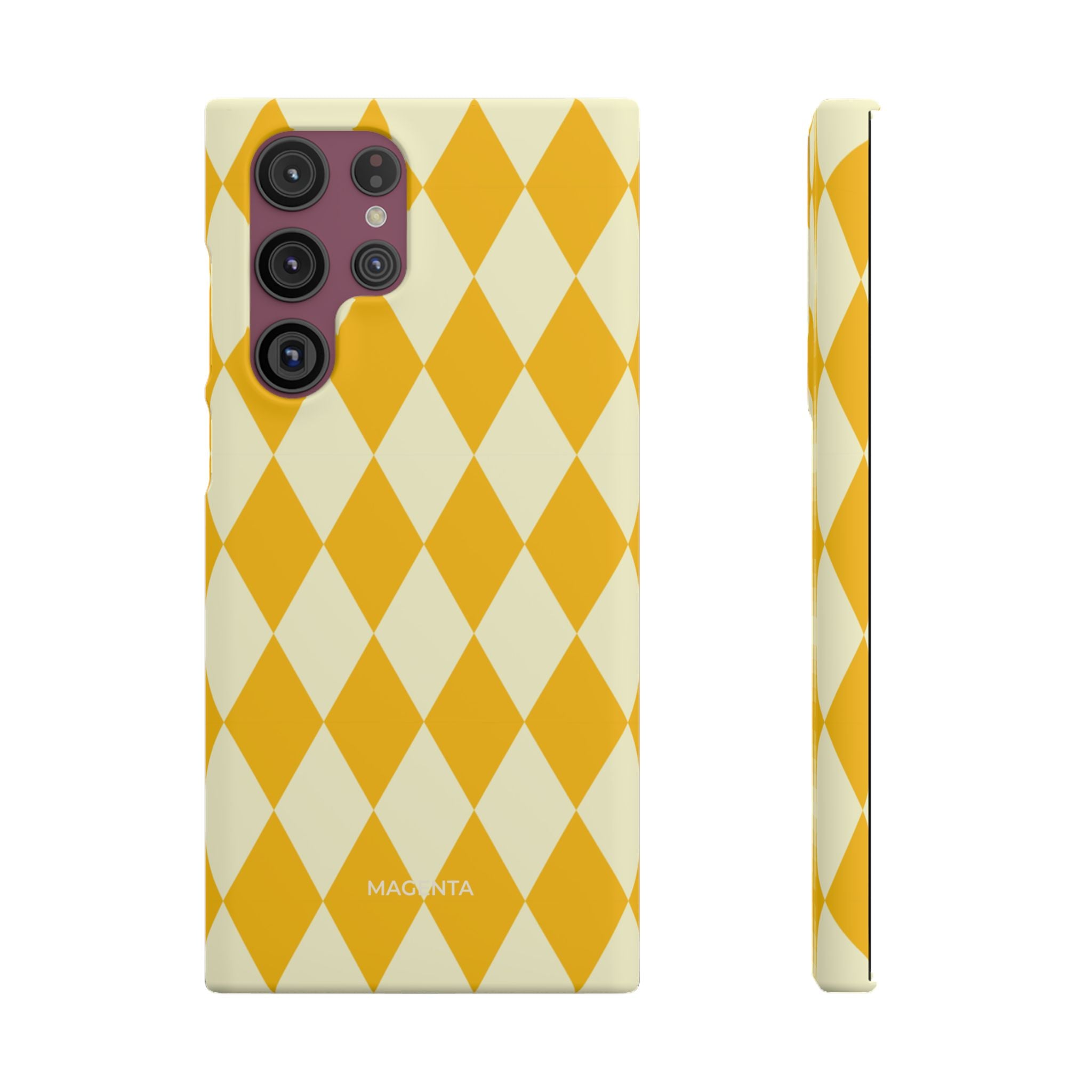 Yellow & Cream Geometric Snap Case