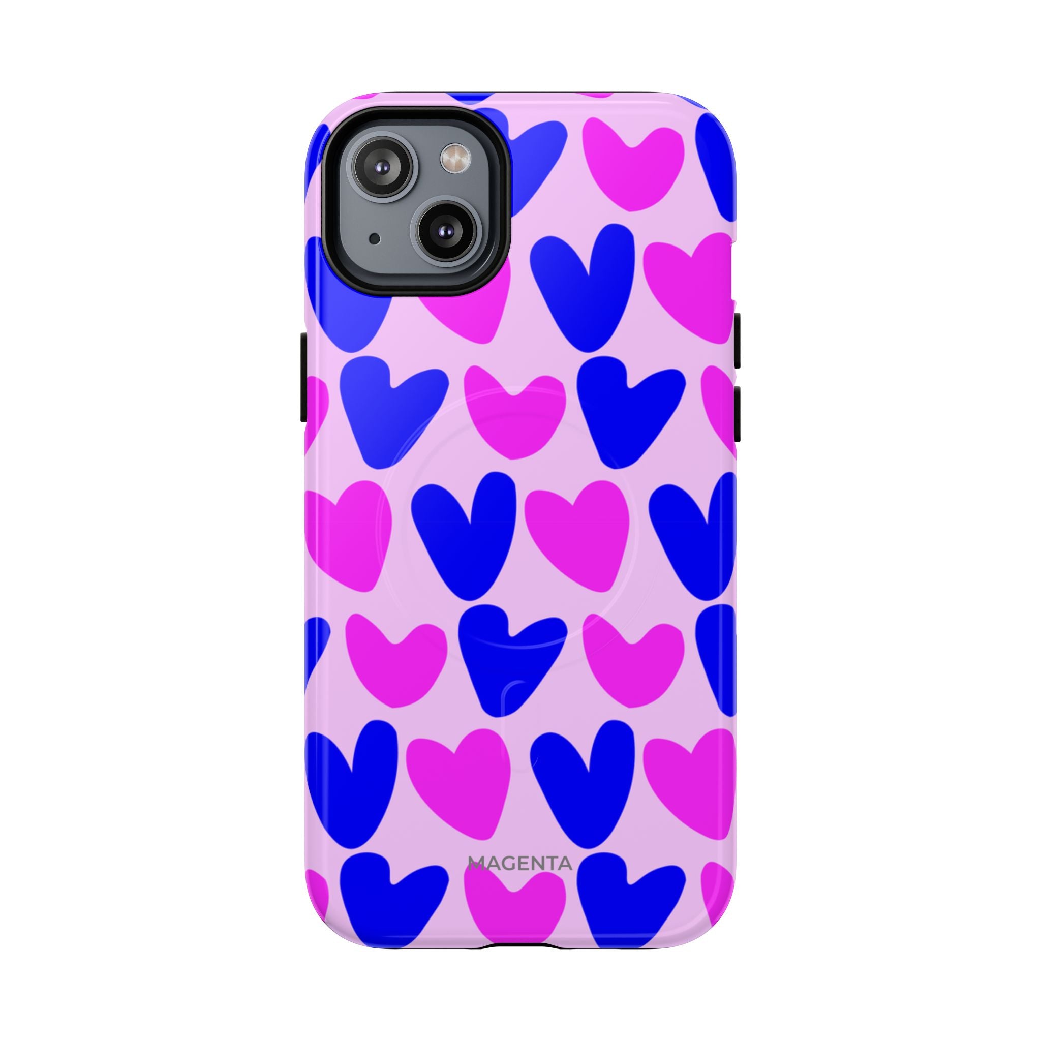 Neon Pop Heart Tough Mag Case