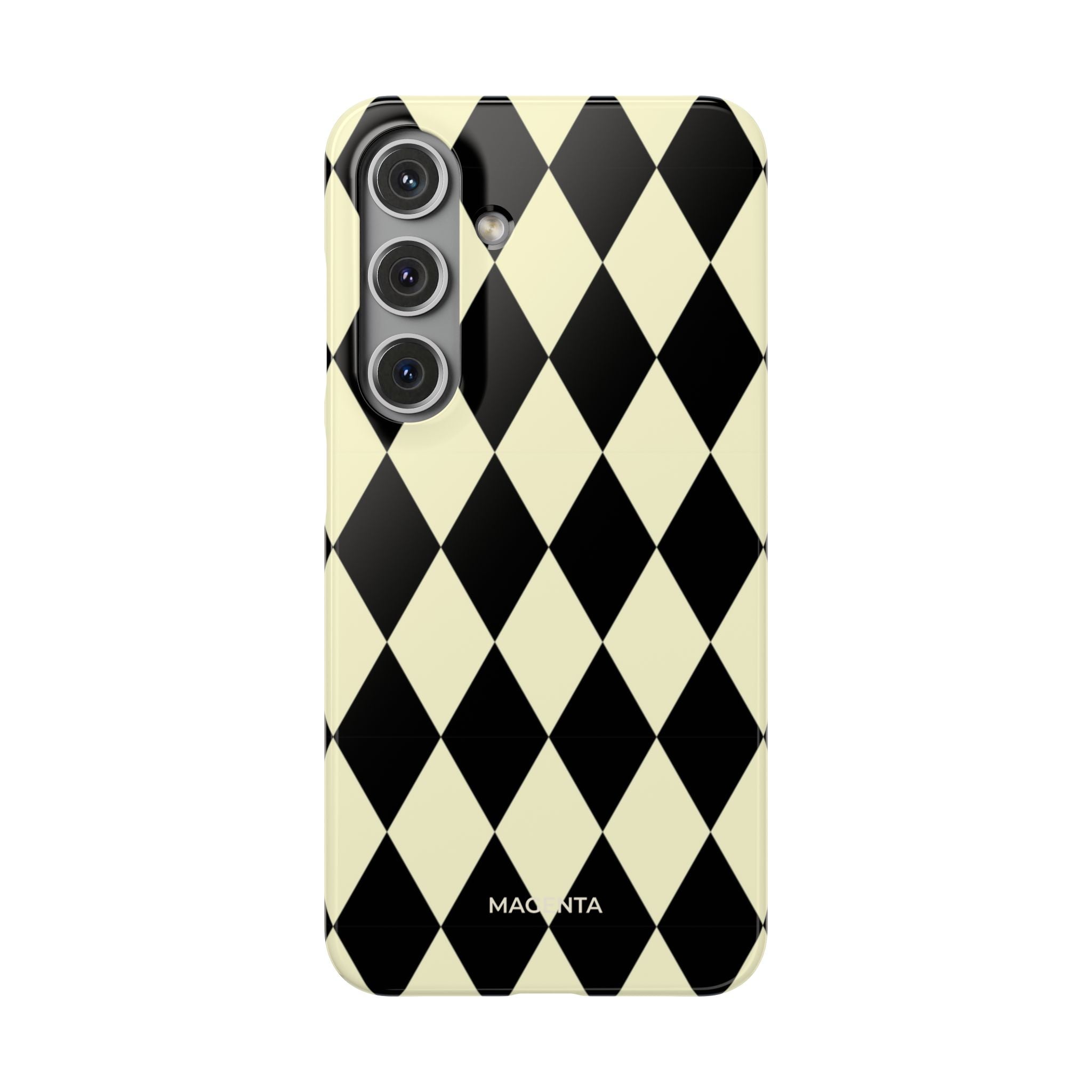 Black & Cream Geometric Snap Case