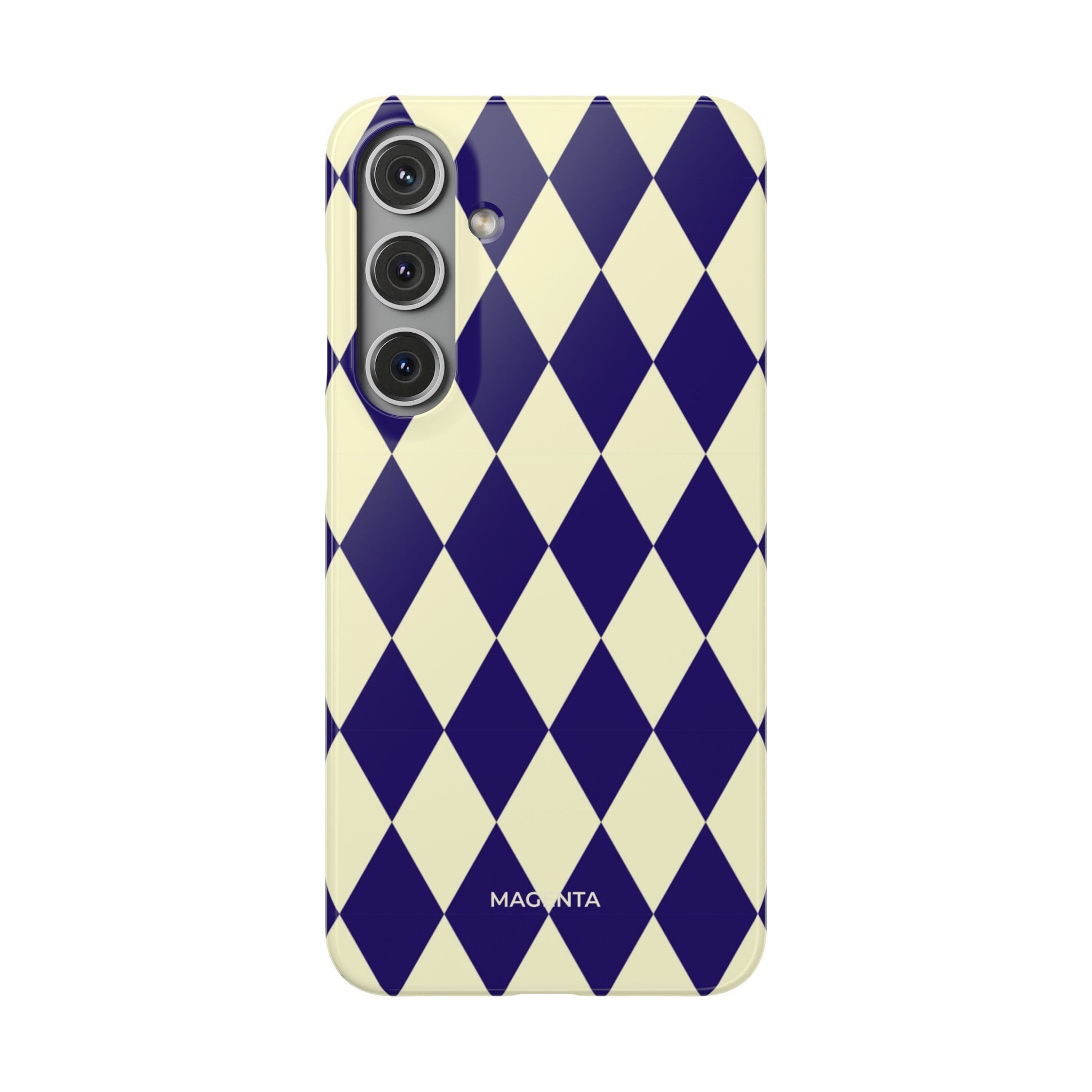 Navy & Cream Geometric Snap Case