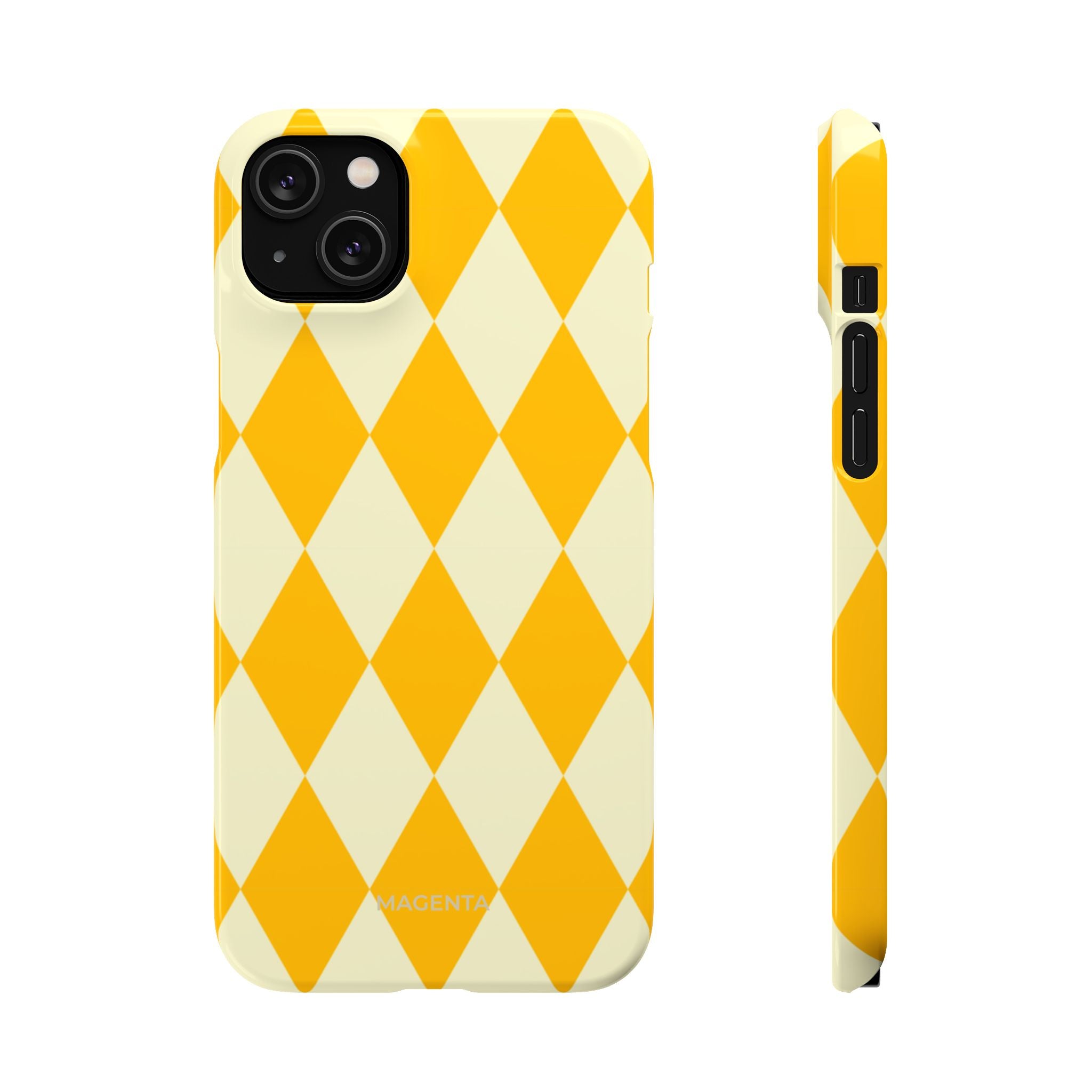 Yellow & Cream Geometric Snap Case