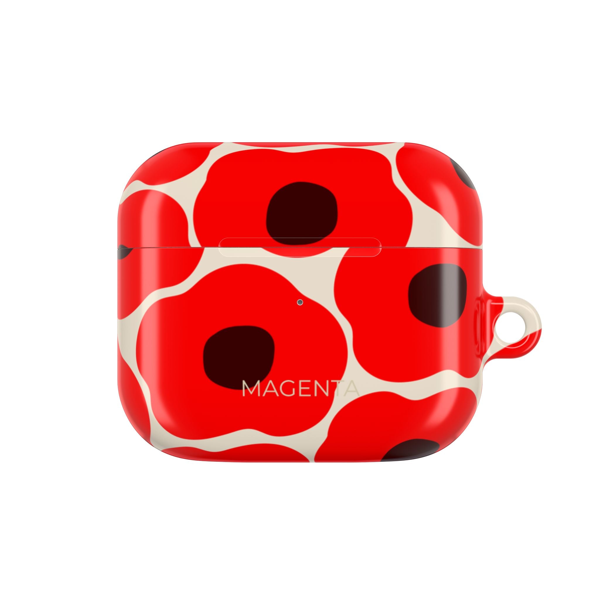 Red Poppy On Cream AirPods Gen 3 Case