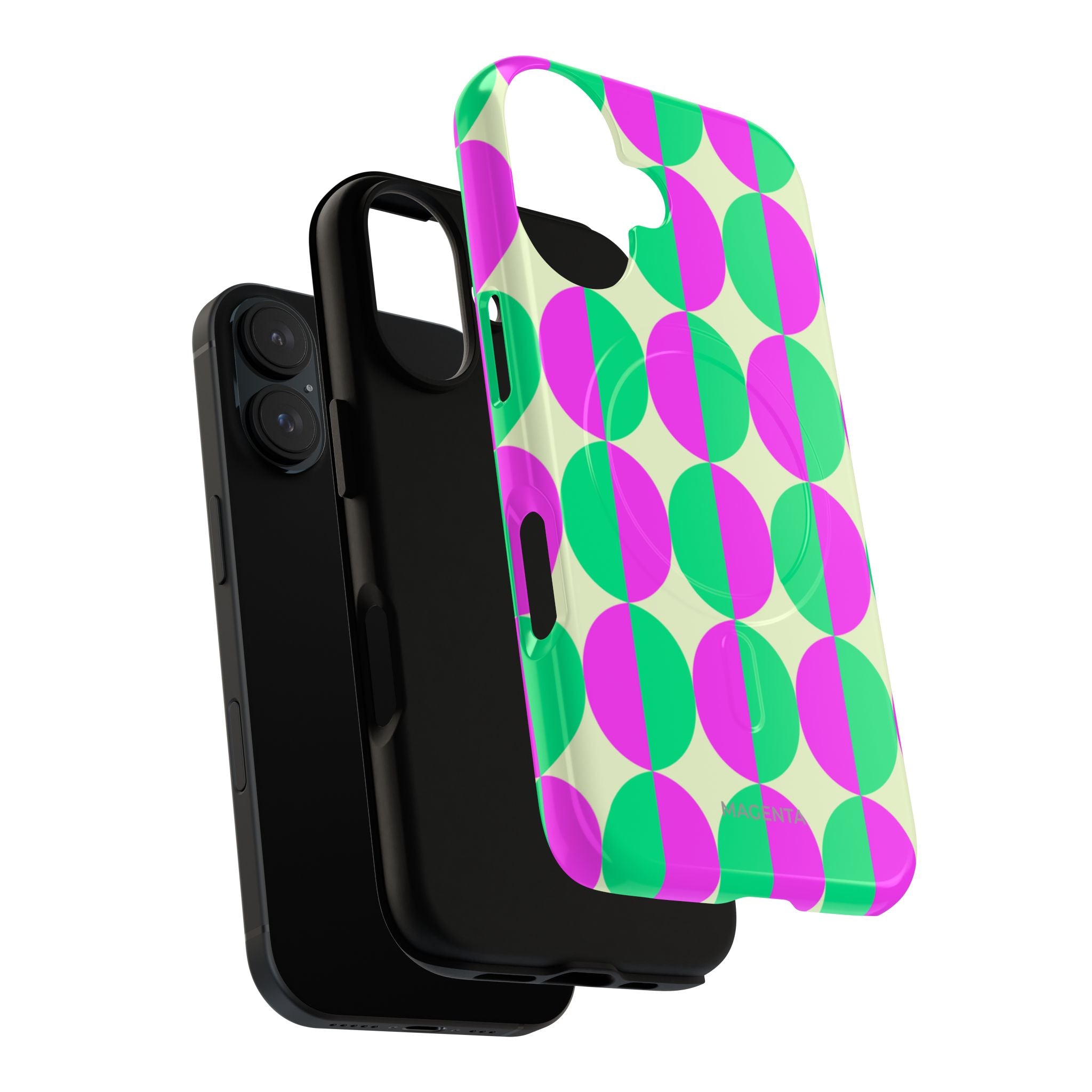 Pink Green Circle Tough Mag Case