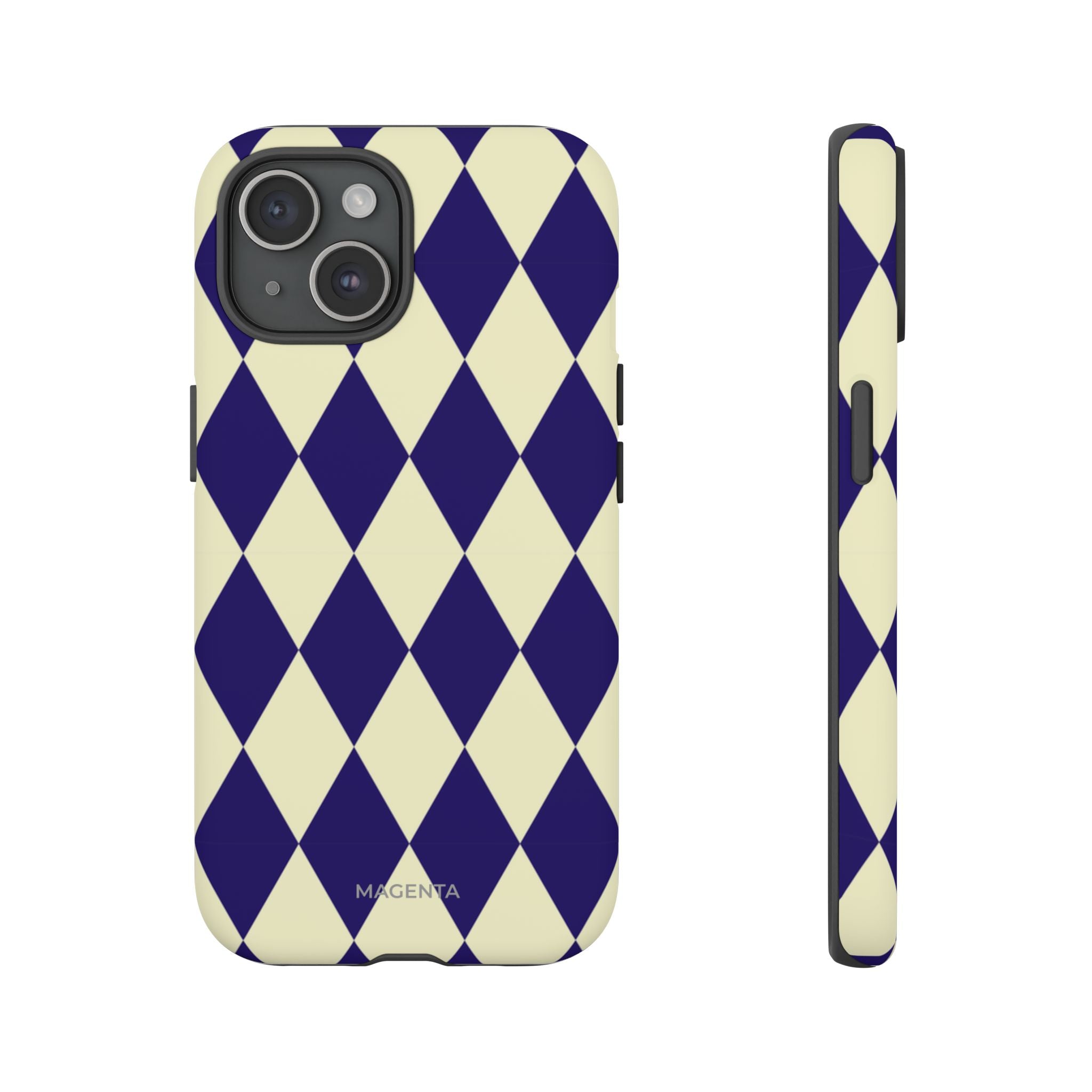 Navy & Cream Geometric Tough Case