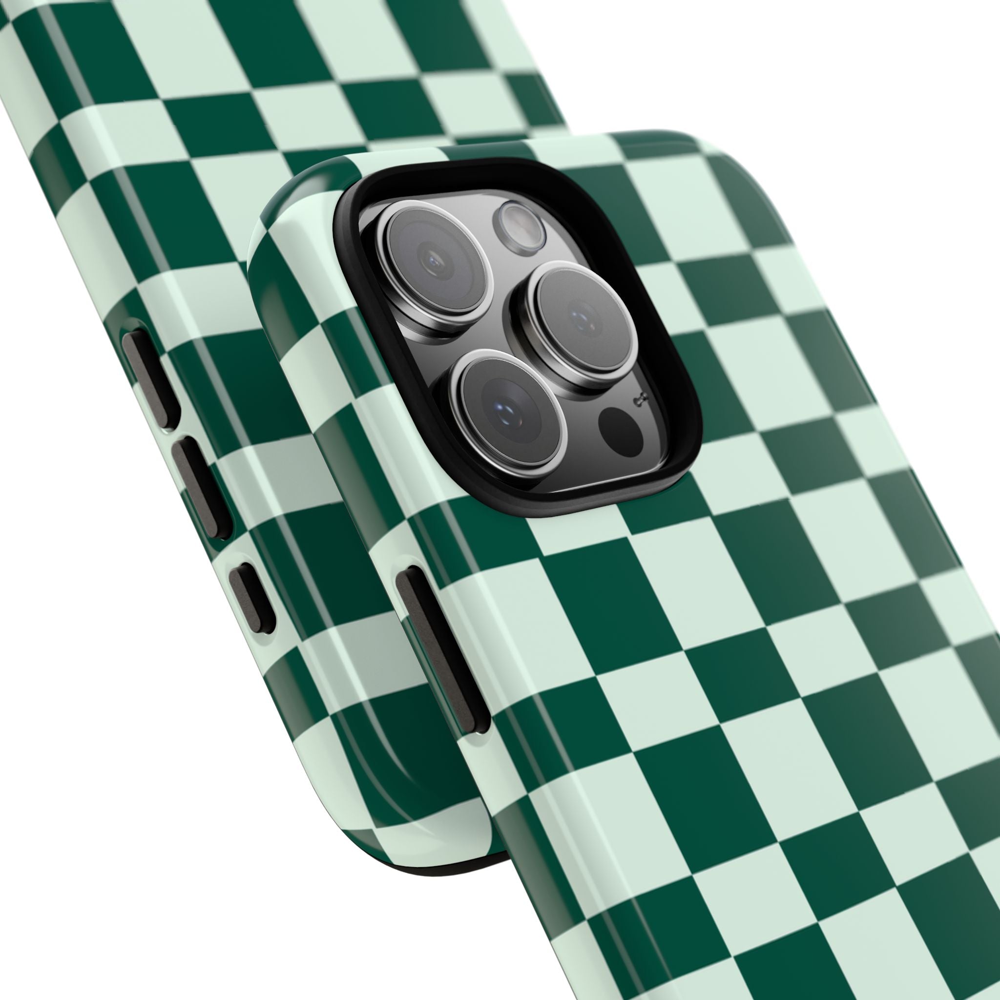 Deep Green Check Tough Case