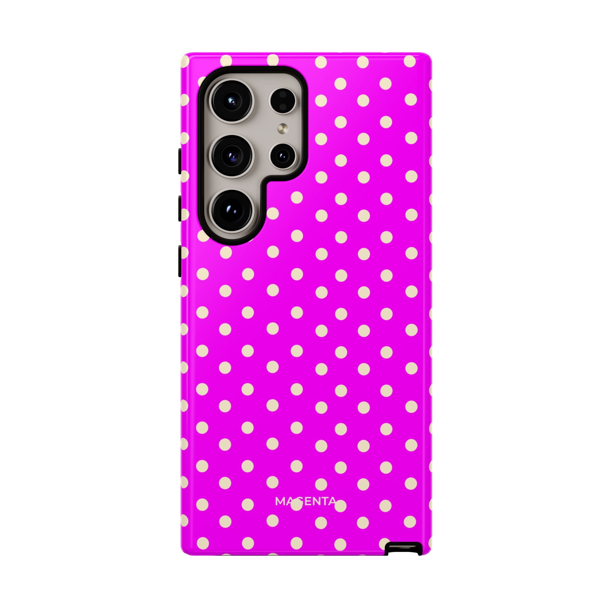 Cream On Magenta Polka Dot Tough Case