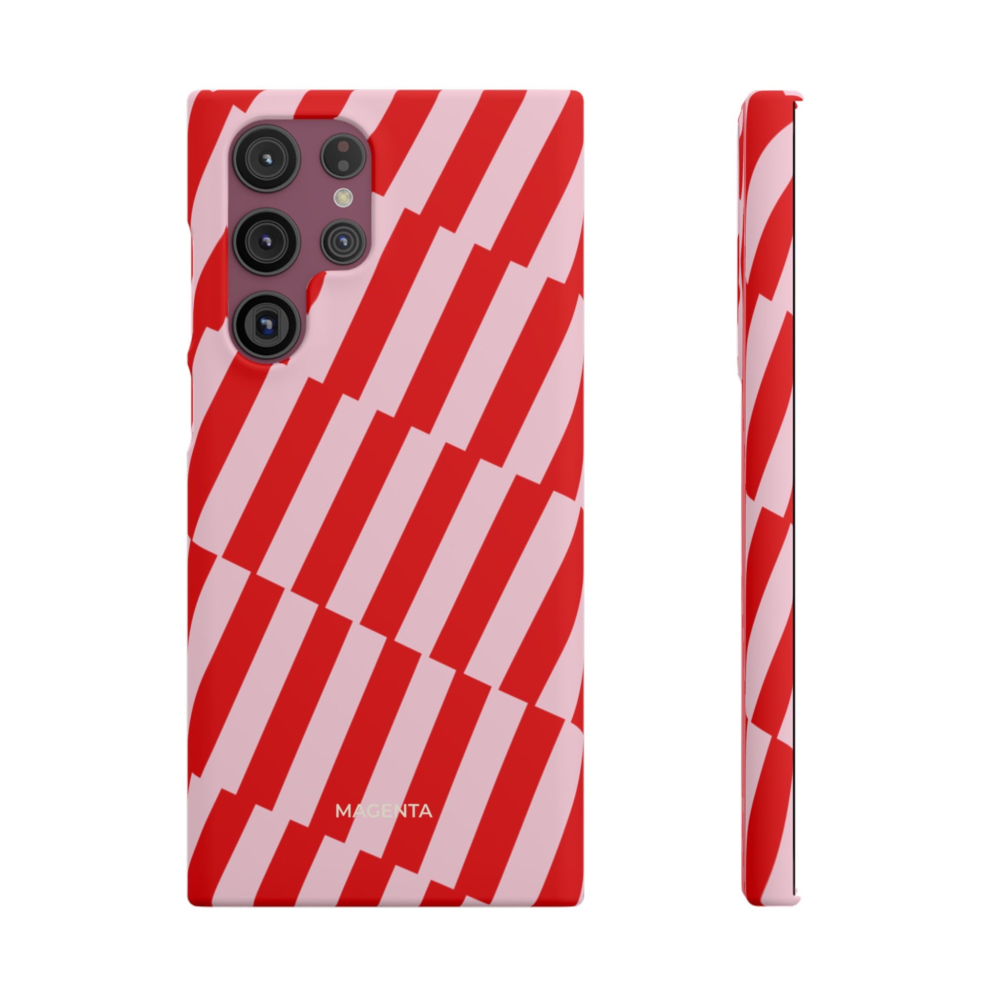 Cherry Pinstripe Snap Case