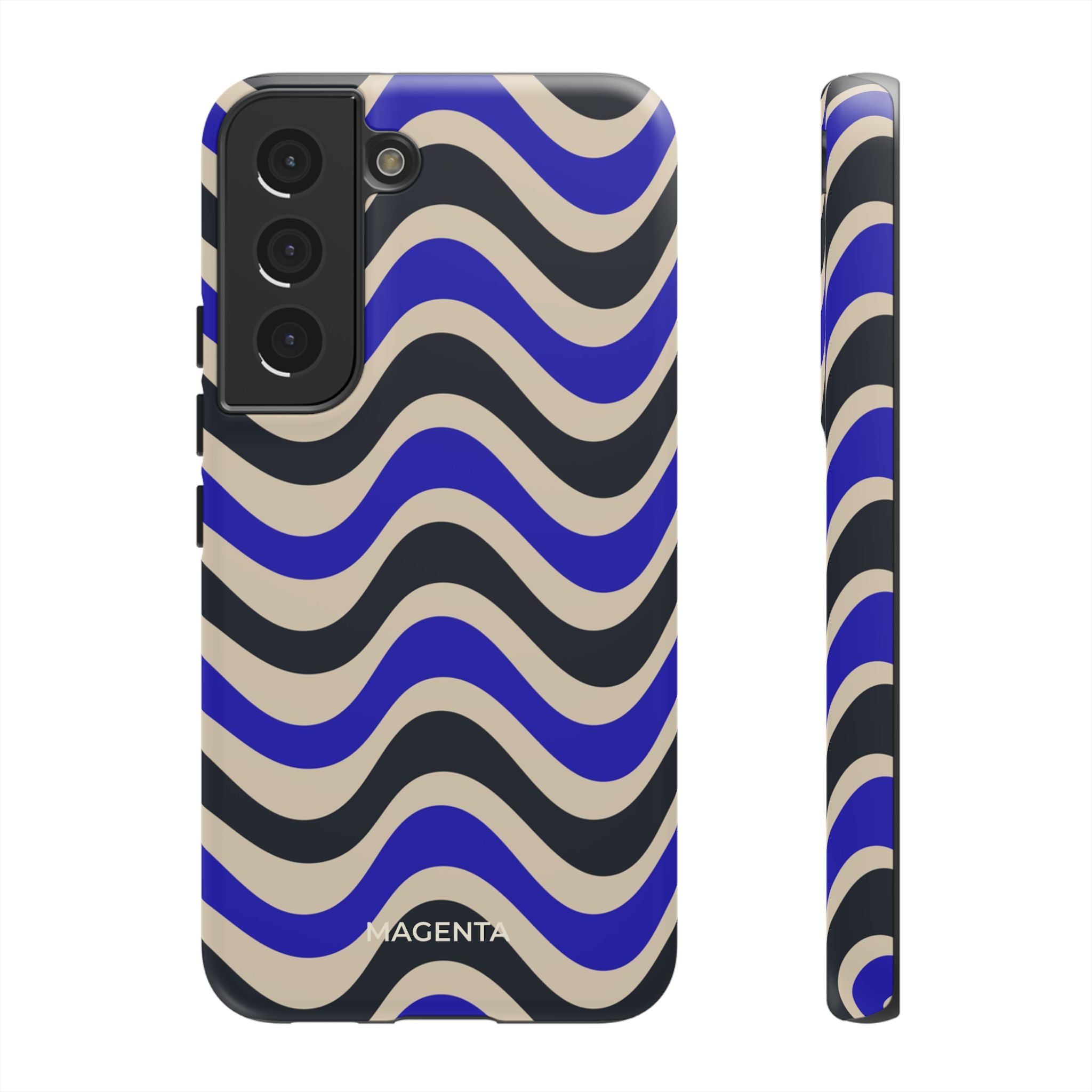 Black & Blue Waves Tough Case