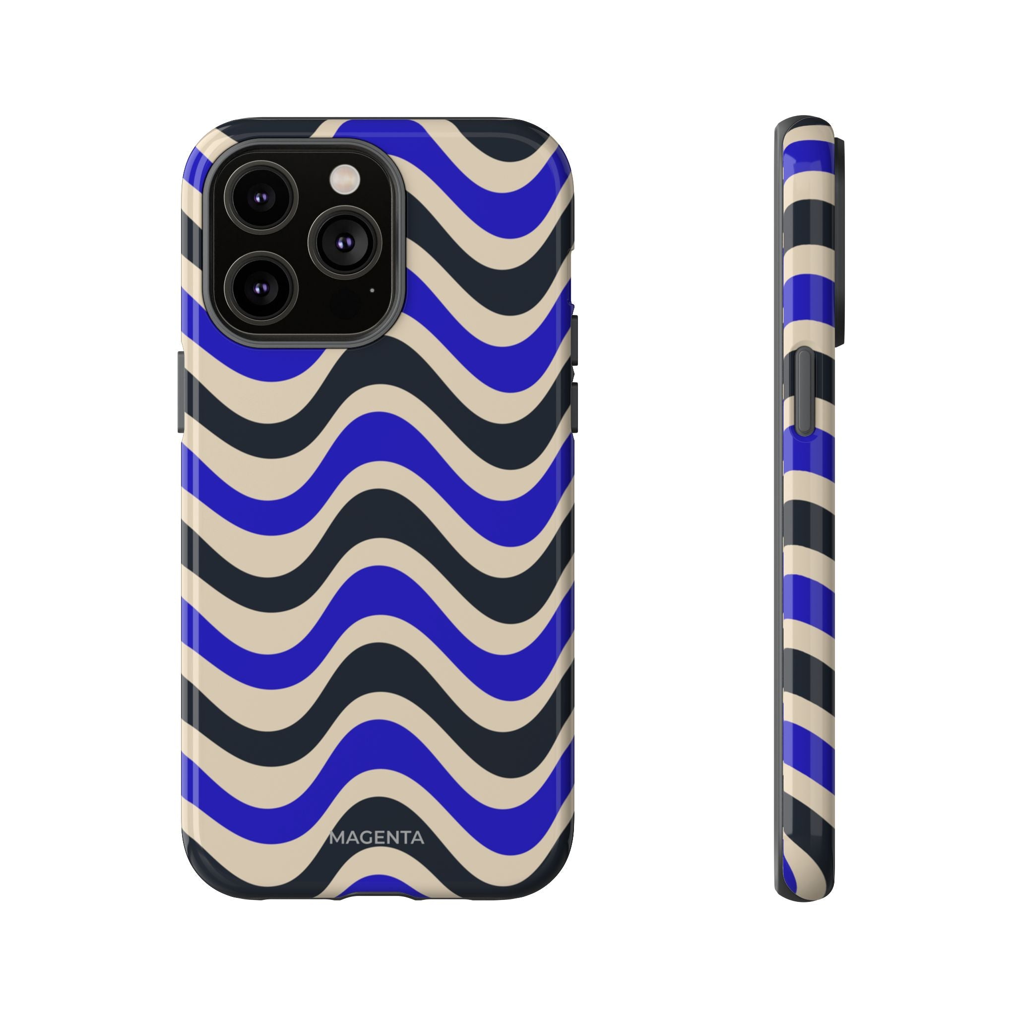 Black & Blue Waves Tough Case