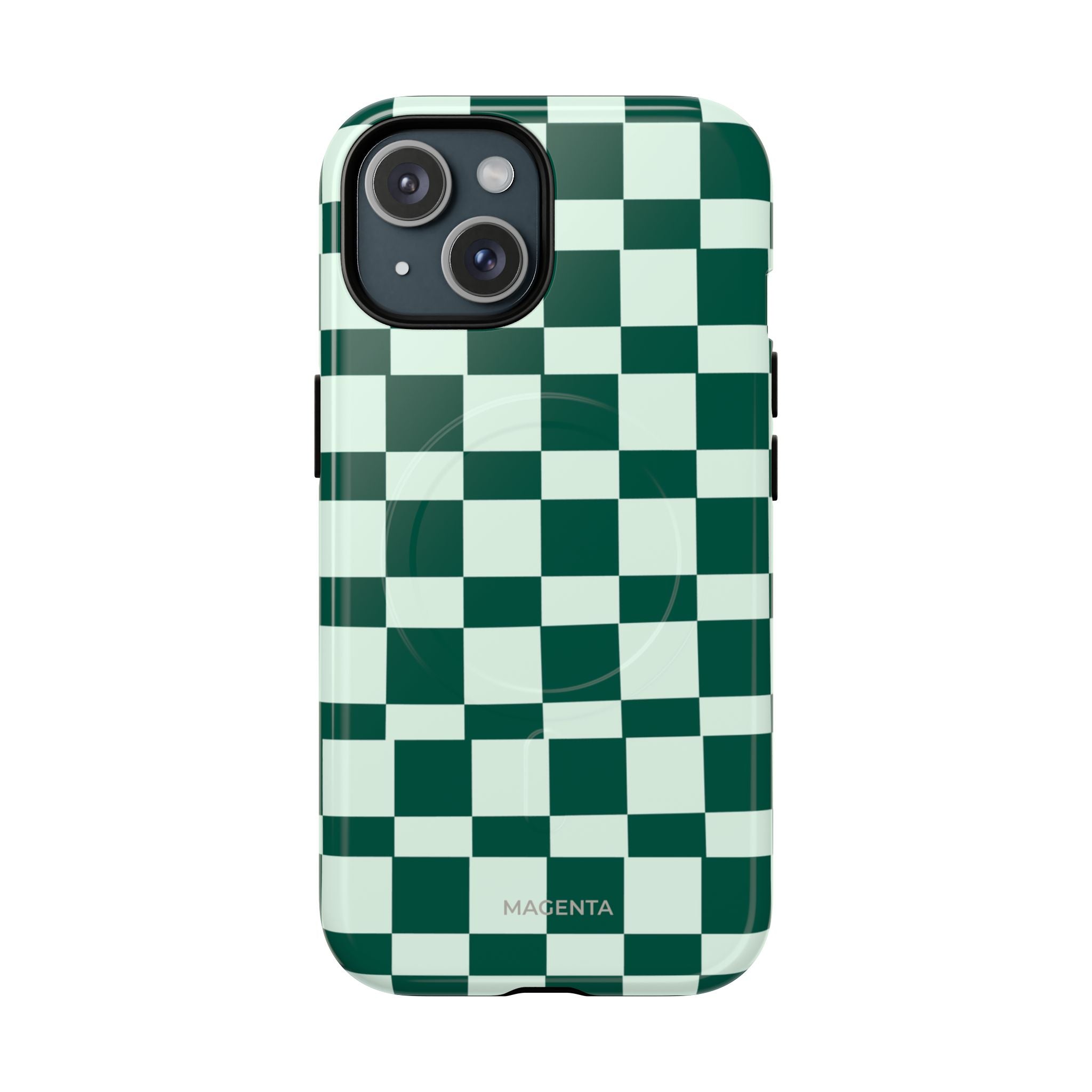 Deep Green Check Tough Magnetic Case