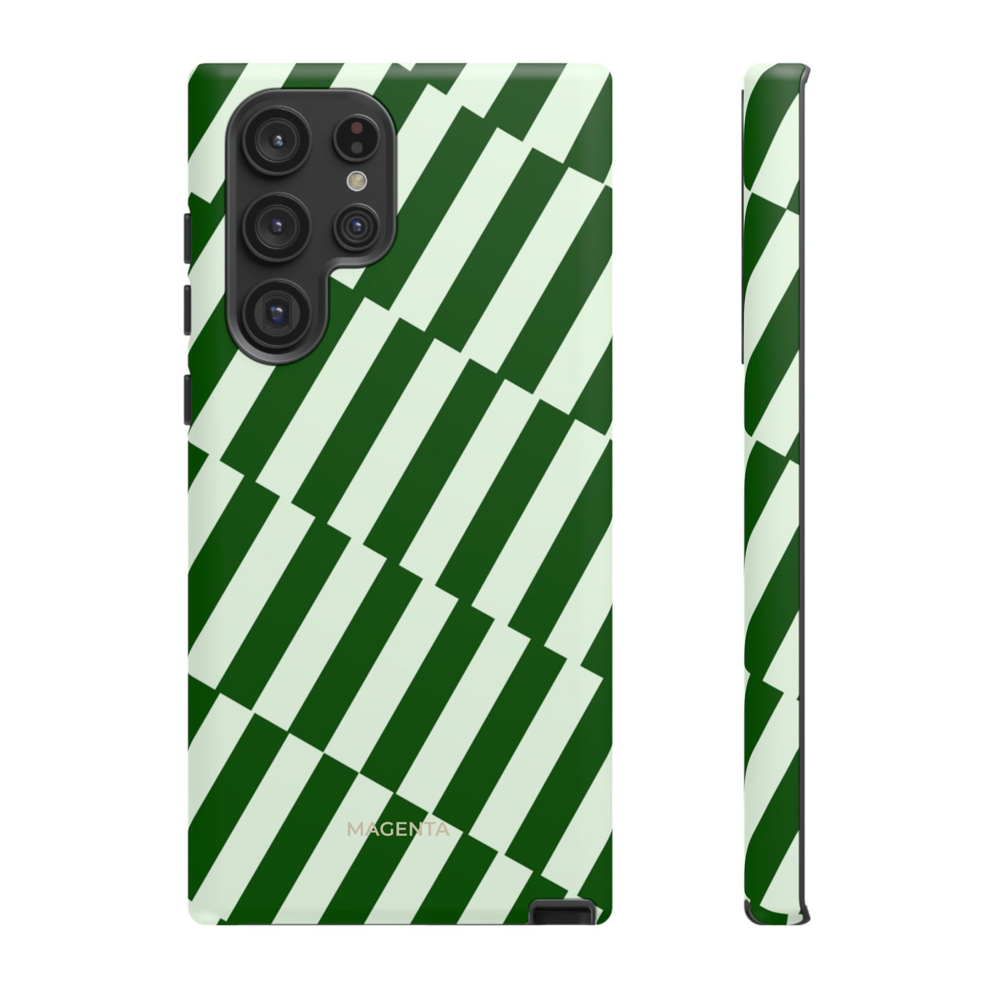 Deep Green Stripes Tough Case
