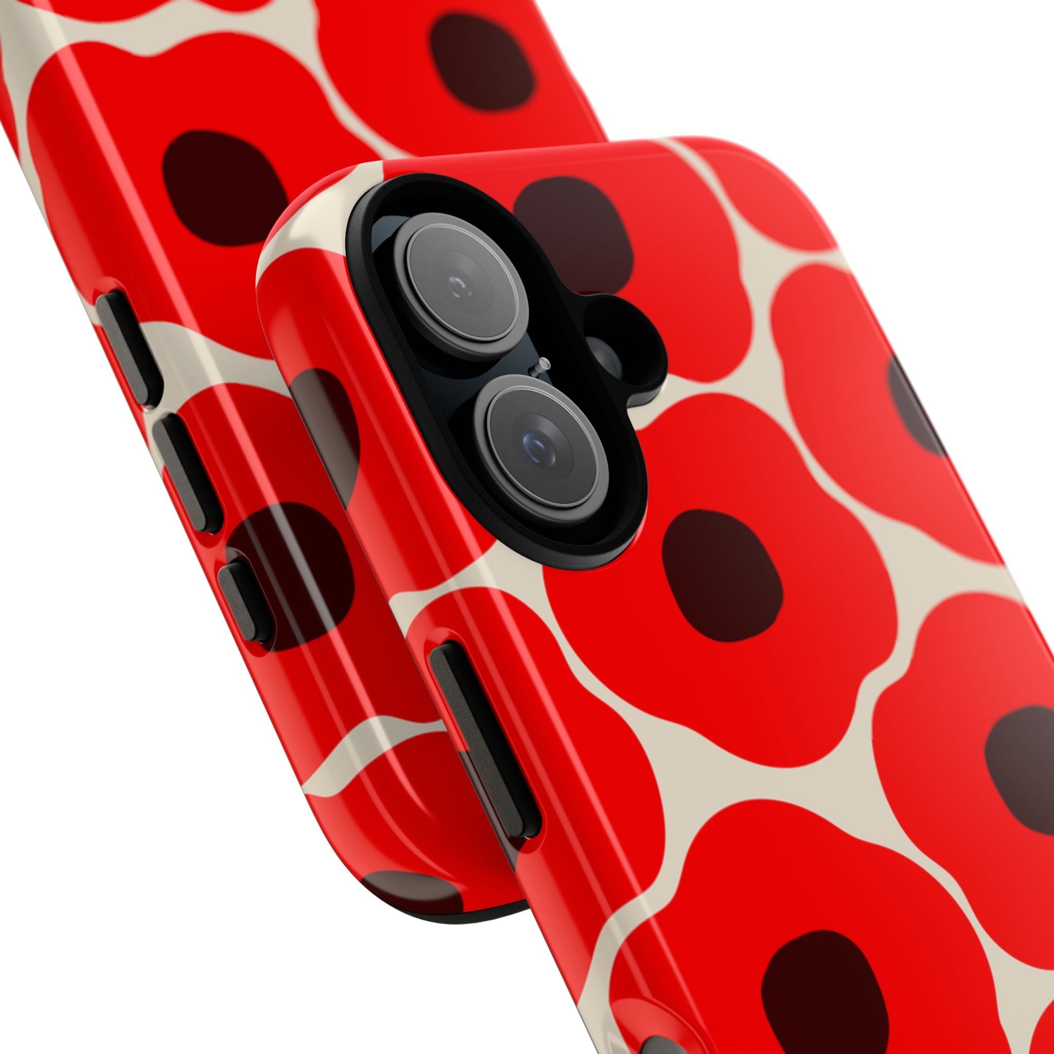 Red Poppy On Cream Tough Case