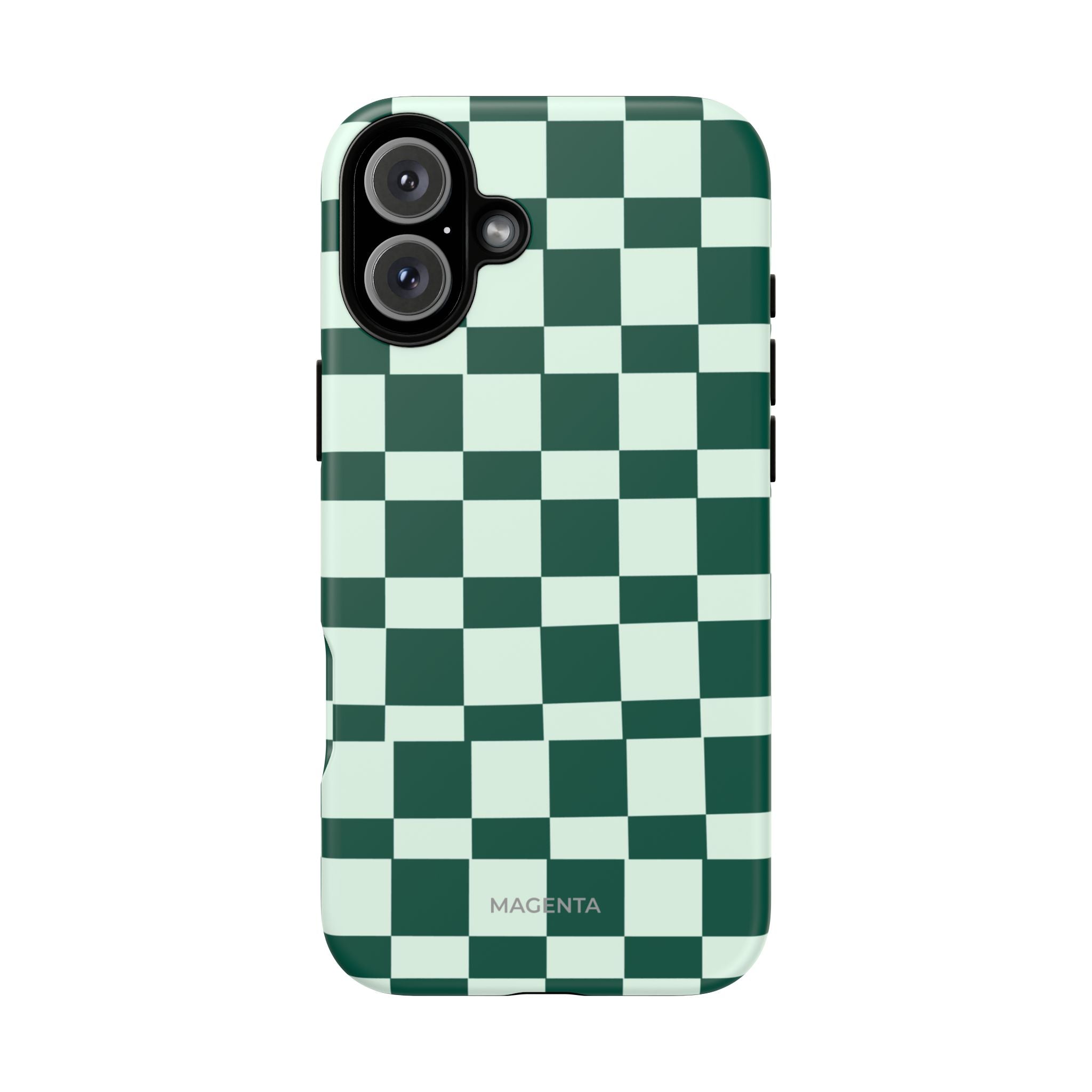 Deep Green Check Tough Case