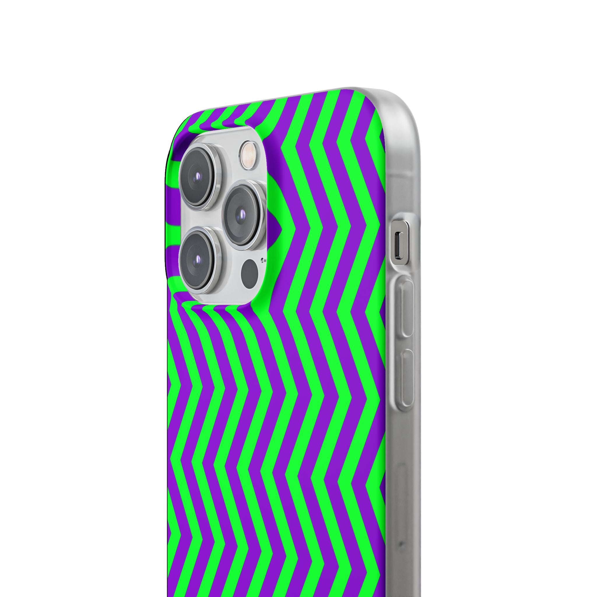 Green Purple Chevron Flexi Case