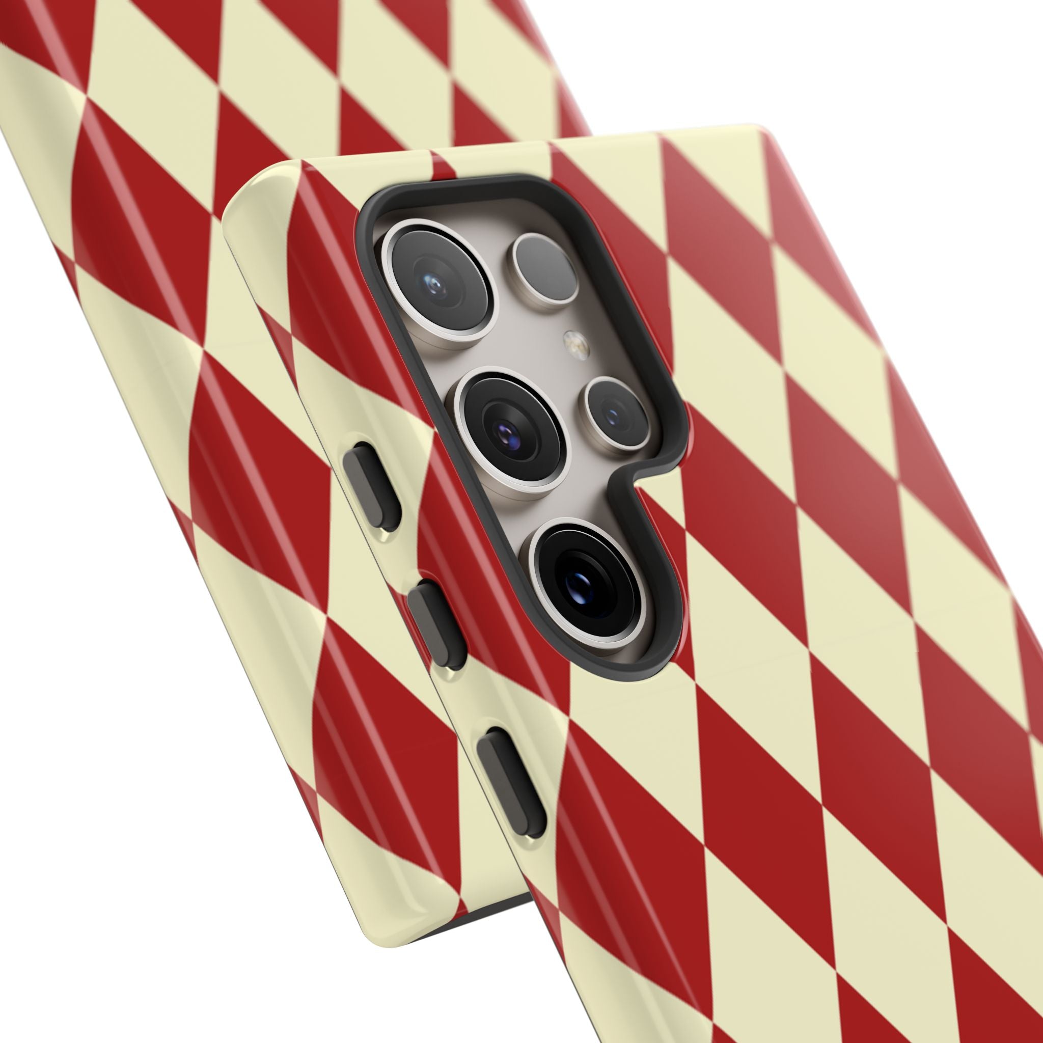 Maroon & Cream Geometric Tough Case