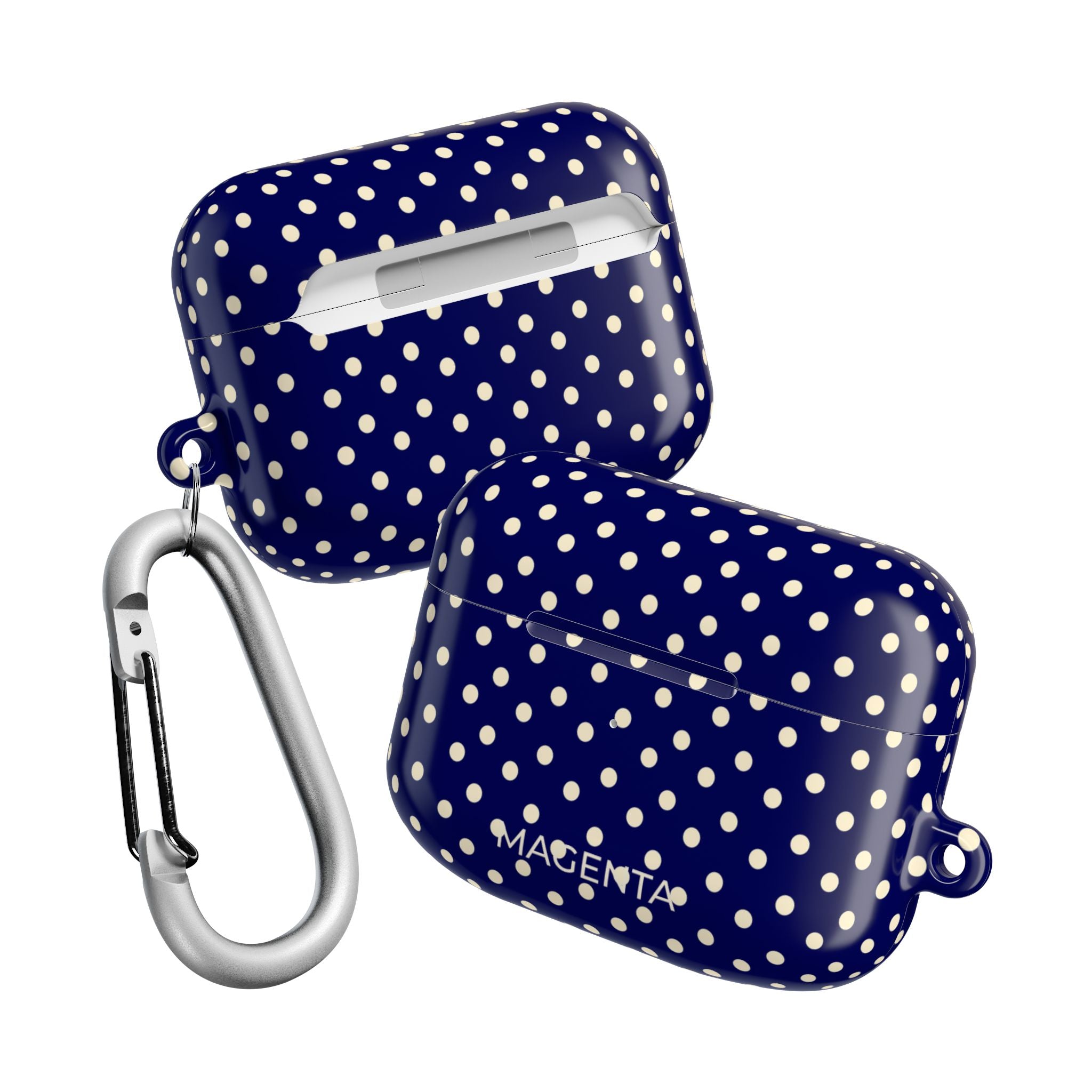 Cream On Navy Polka Dots AirPods Pro Gen 1 Case