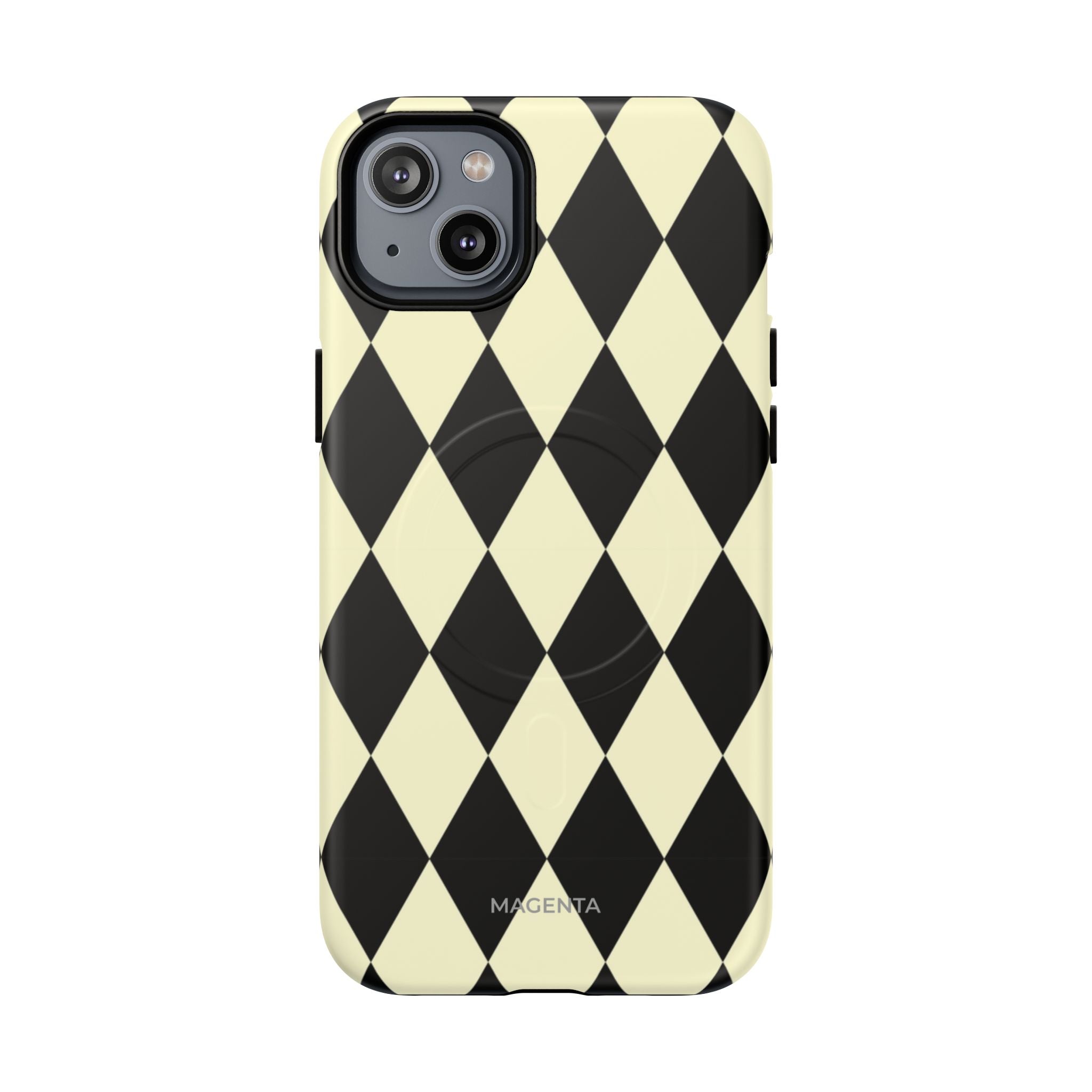 Black & Cream Geometric Tough Magnetic Case
