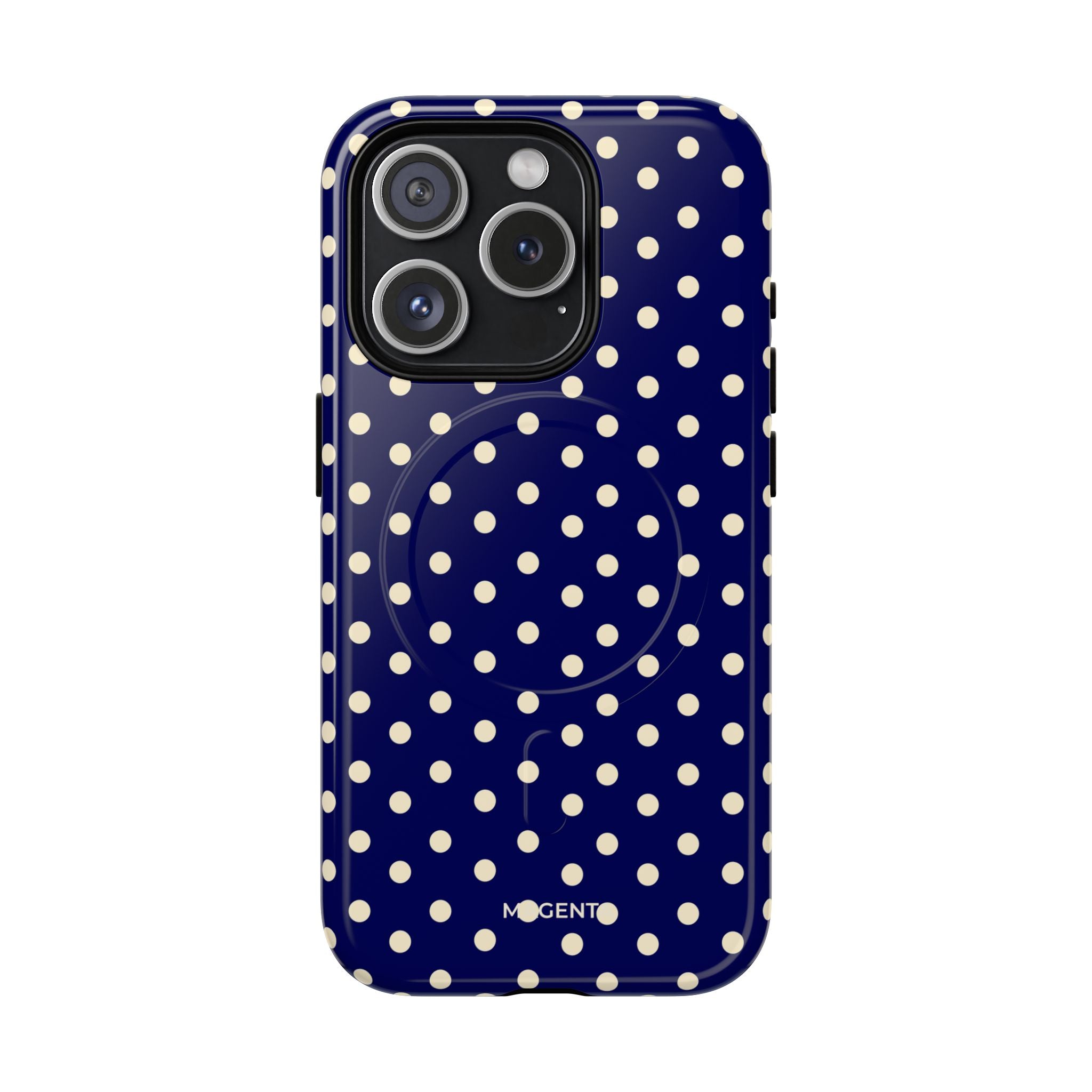 Cream On Navy Tough Magnetic Case