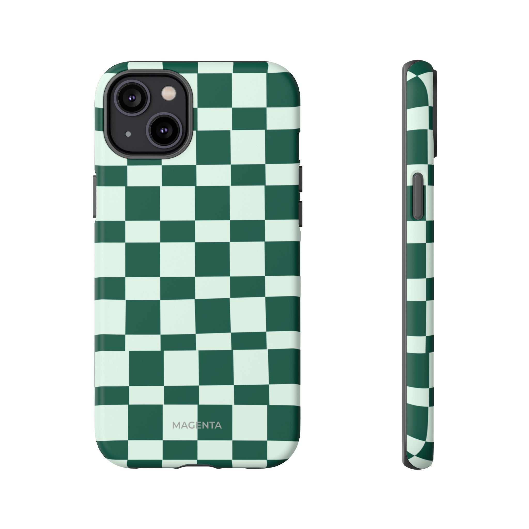 Deep Green Check Tough Case