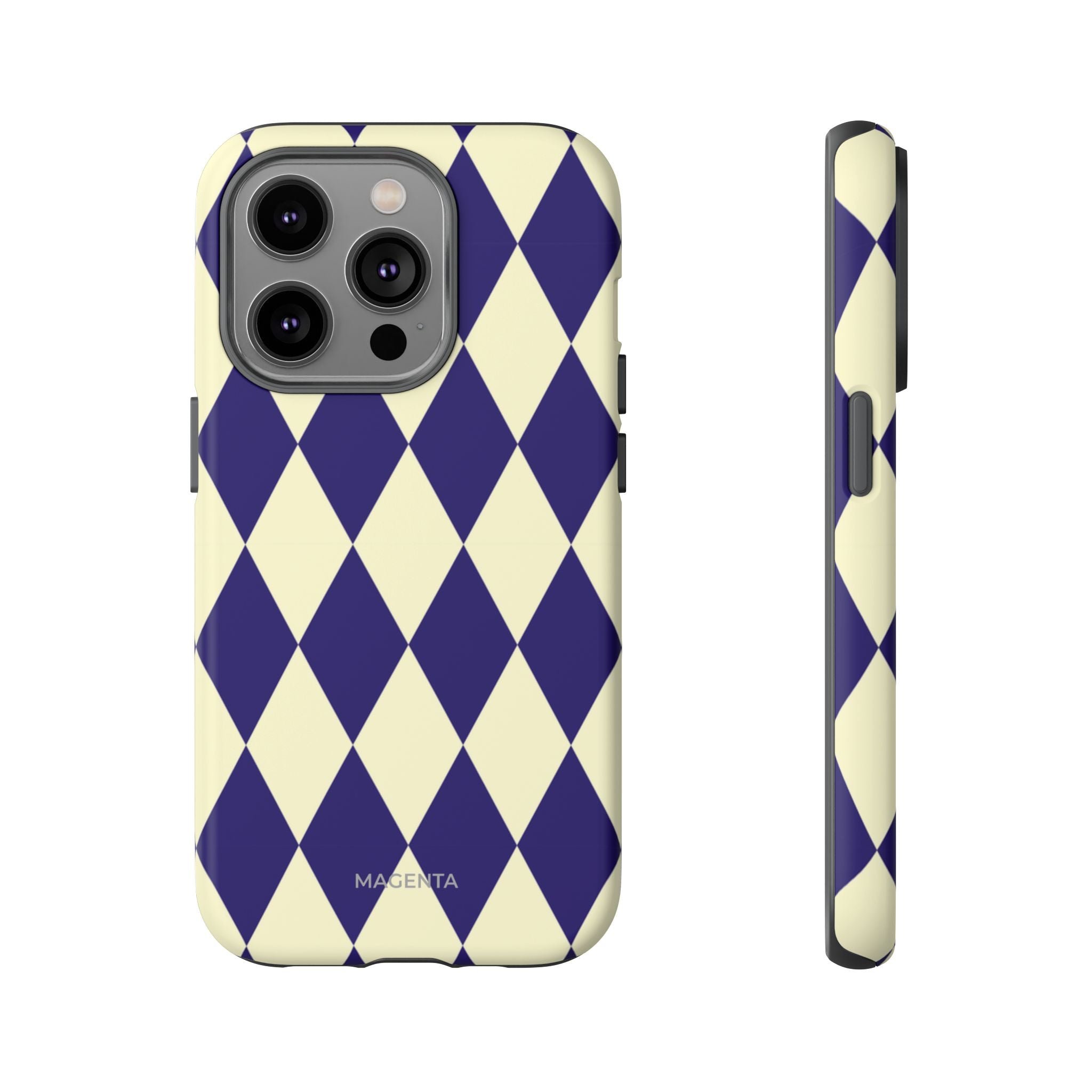 Navy & Cream Geometric Tough Case