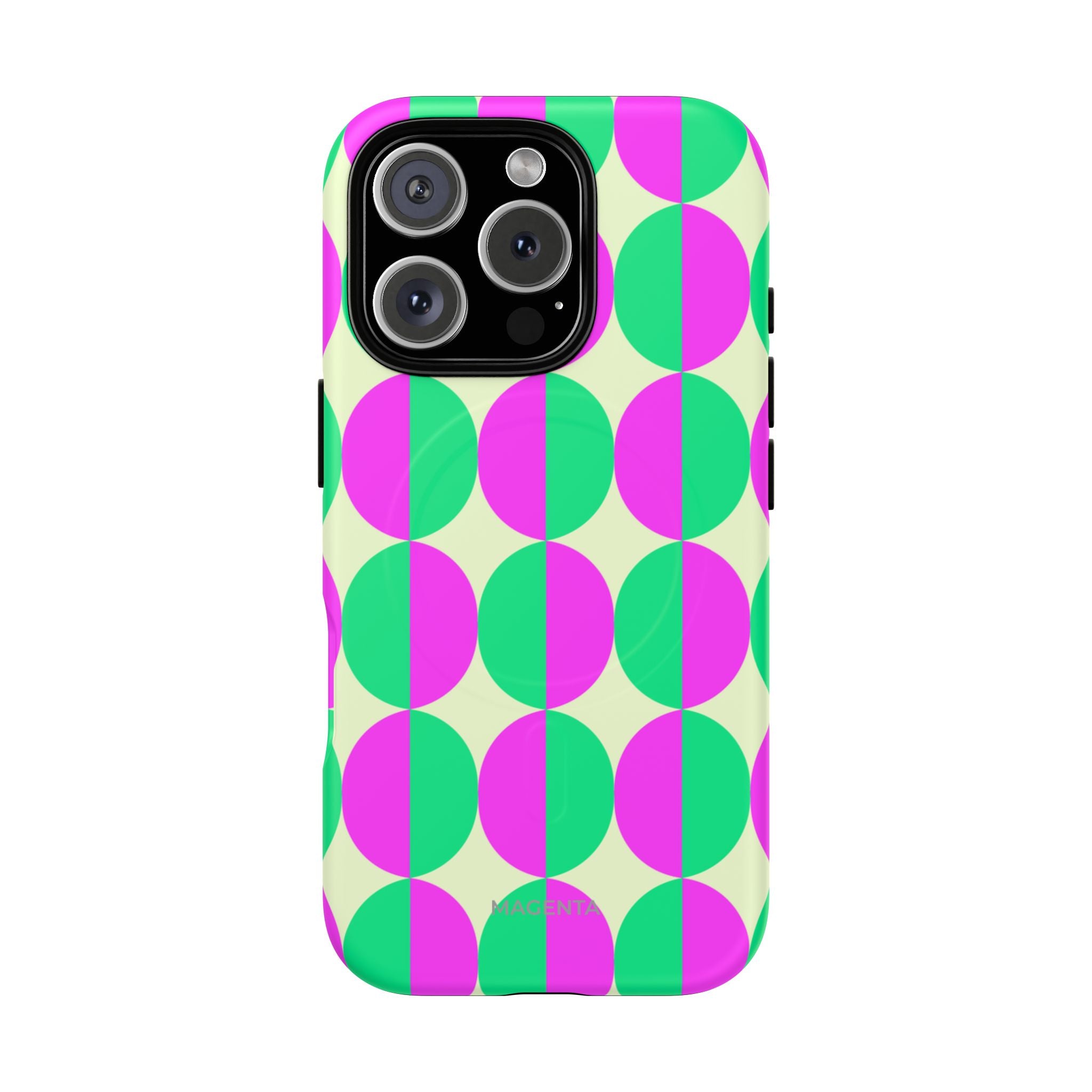 Pink Green Circle Tough Mag Case