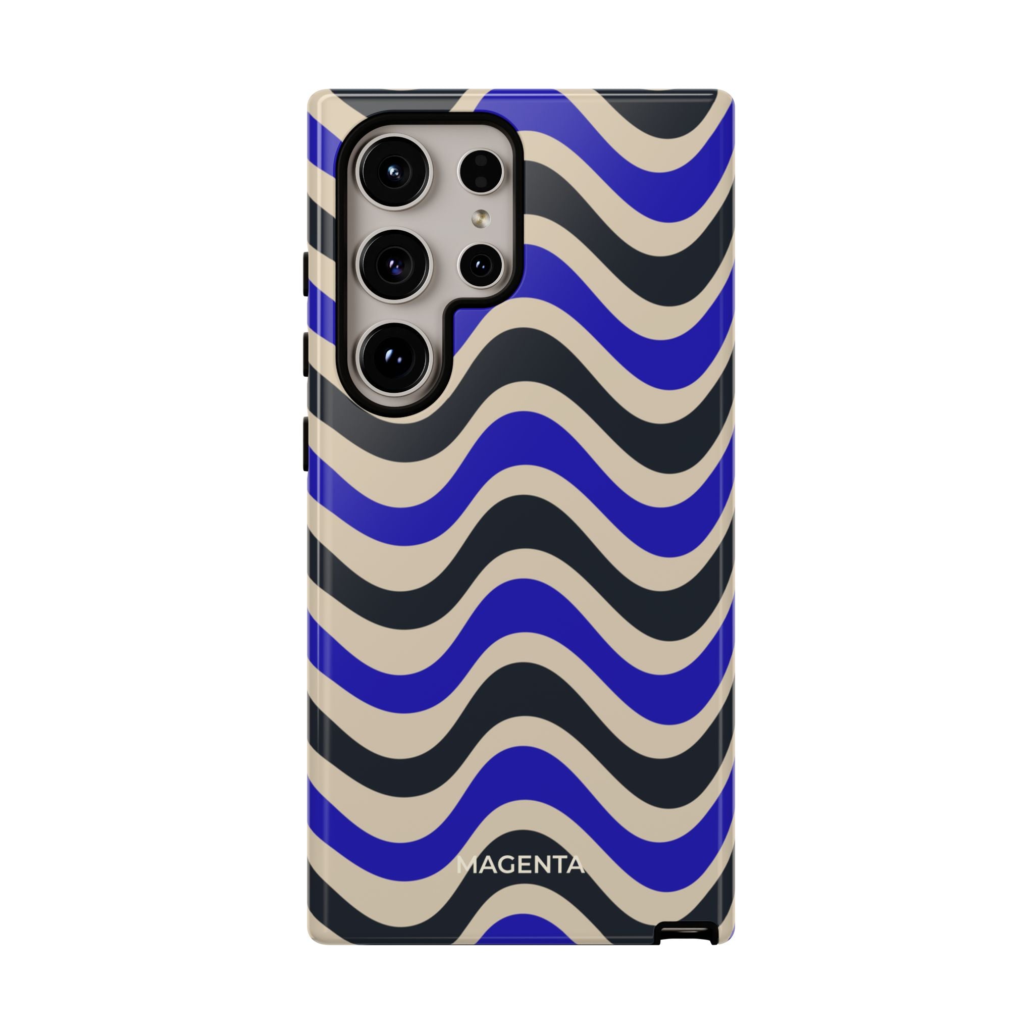 Black & Blue Waves Tough Case