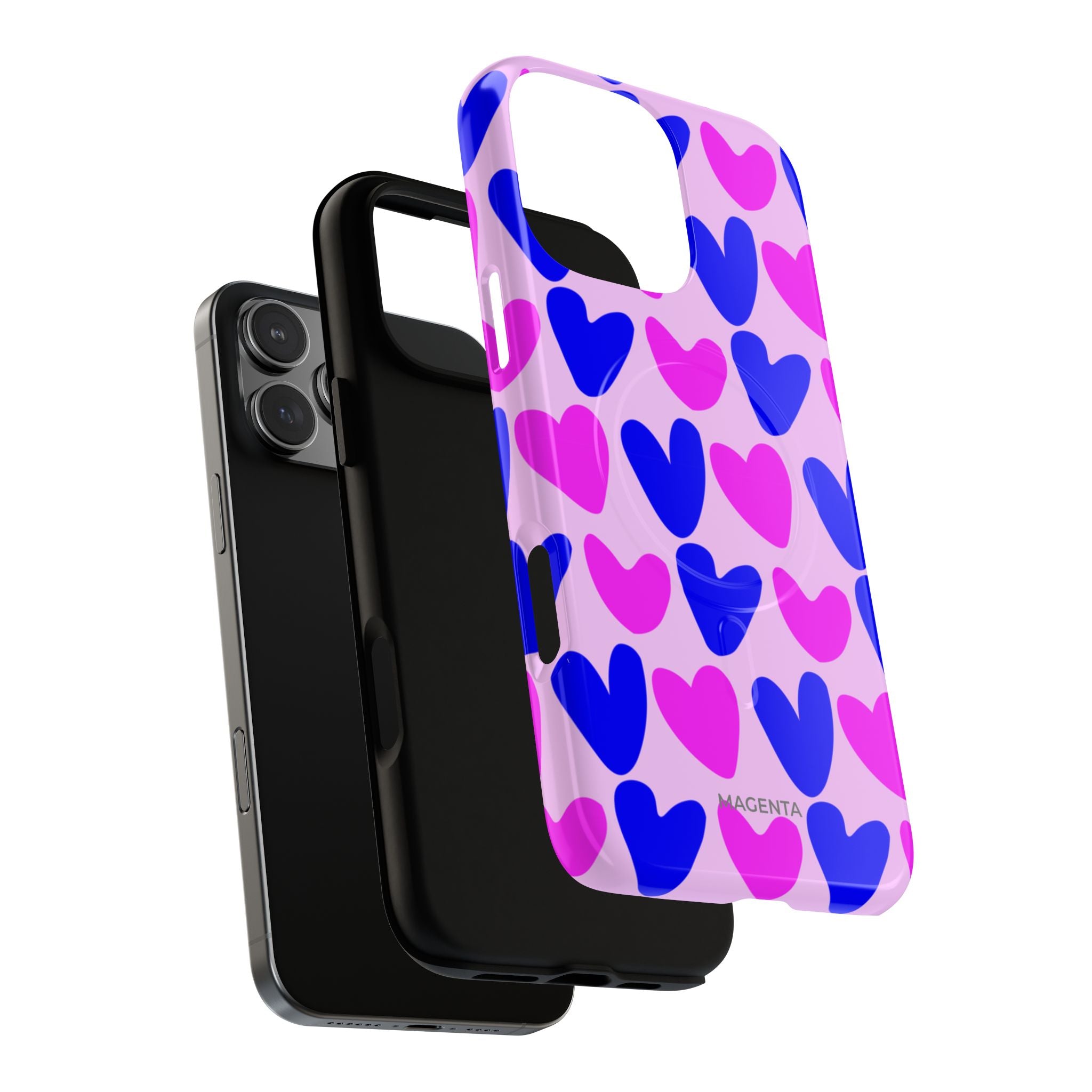 Neon Pop Heart Tough Mag Case