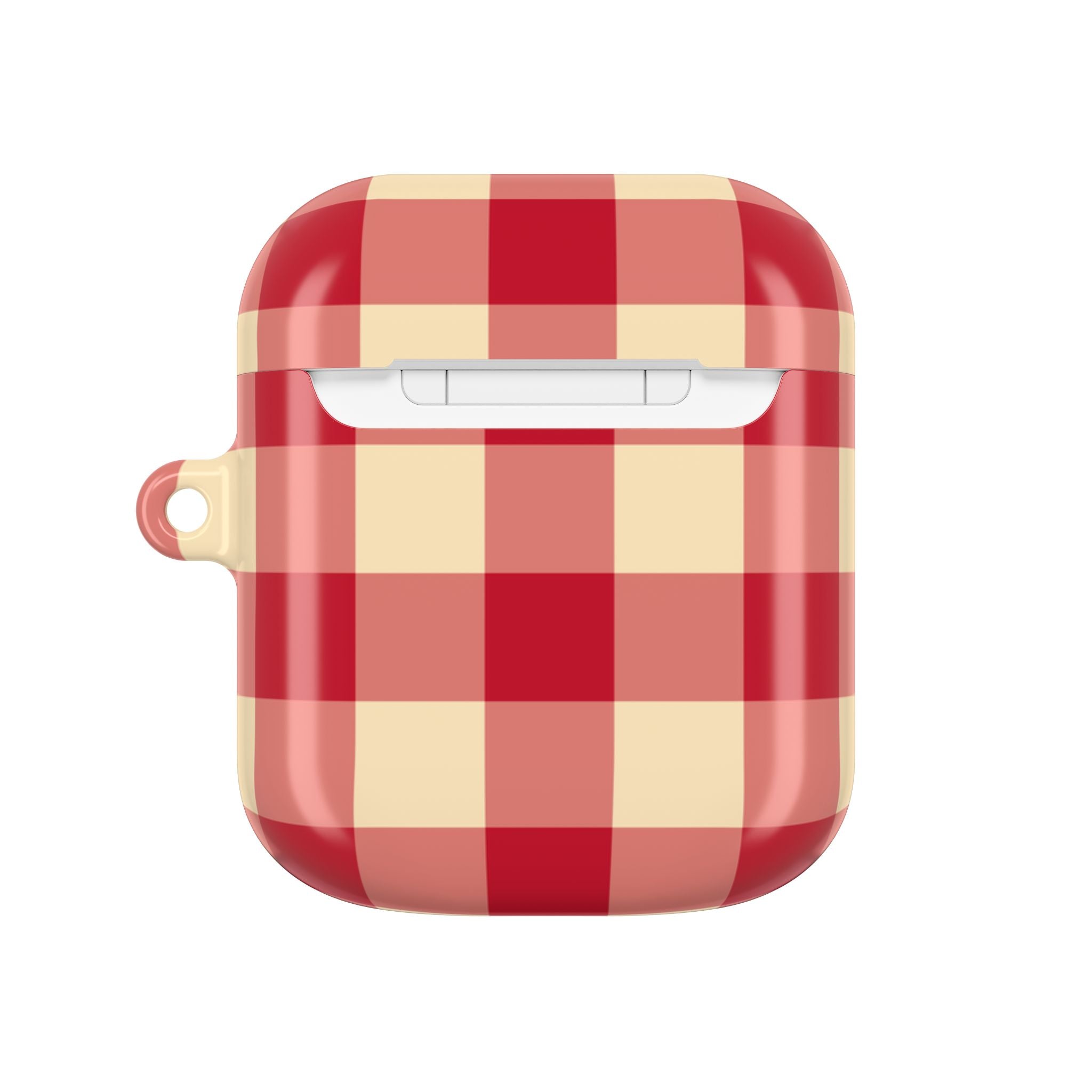 Red & Off White Plaid AirPods Case