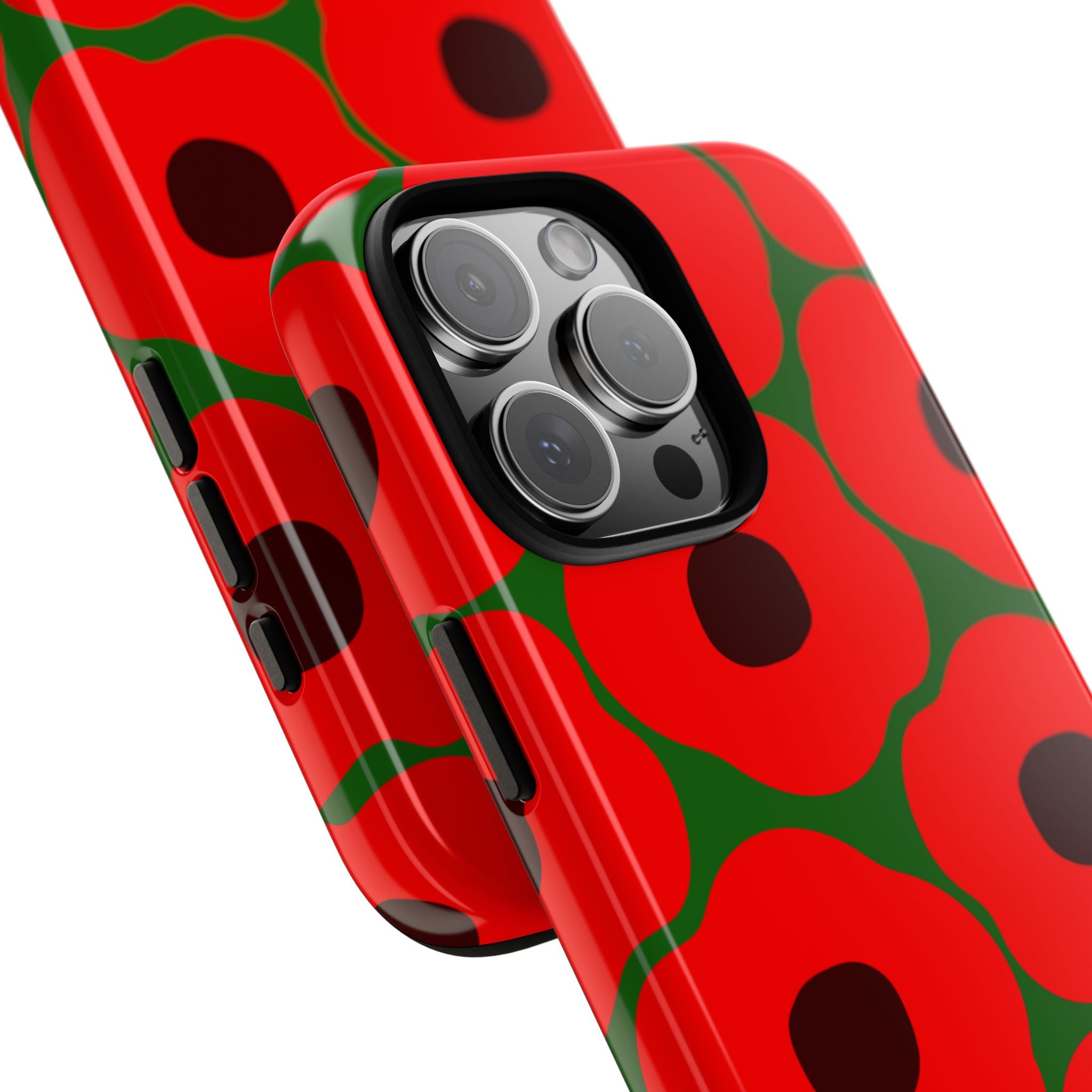 Red Poppy On Deep Green Tough Case