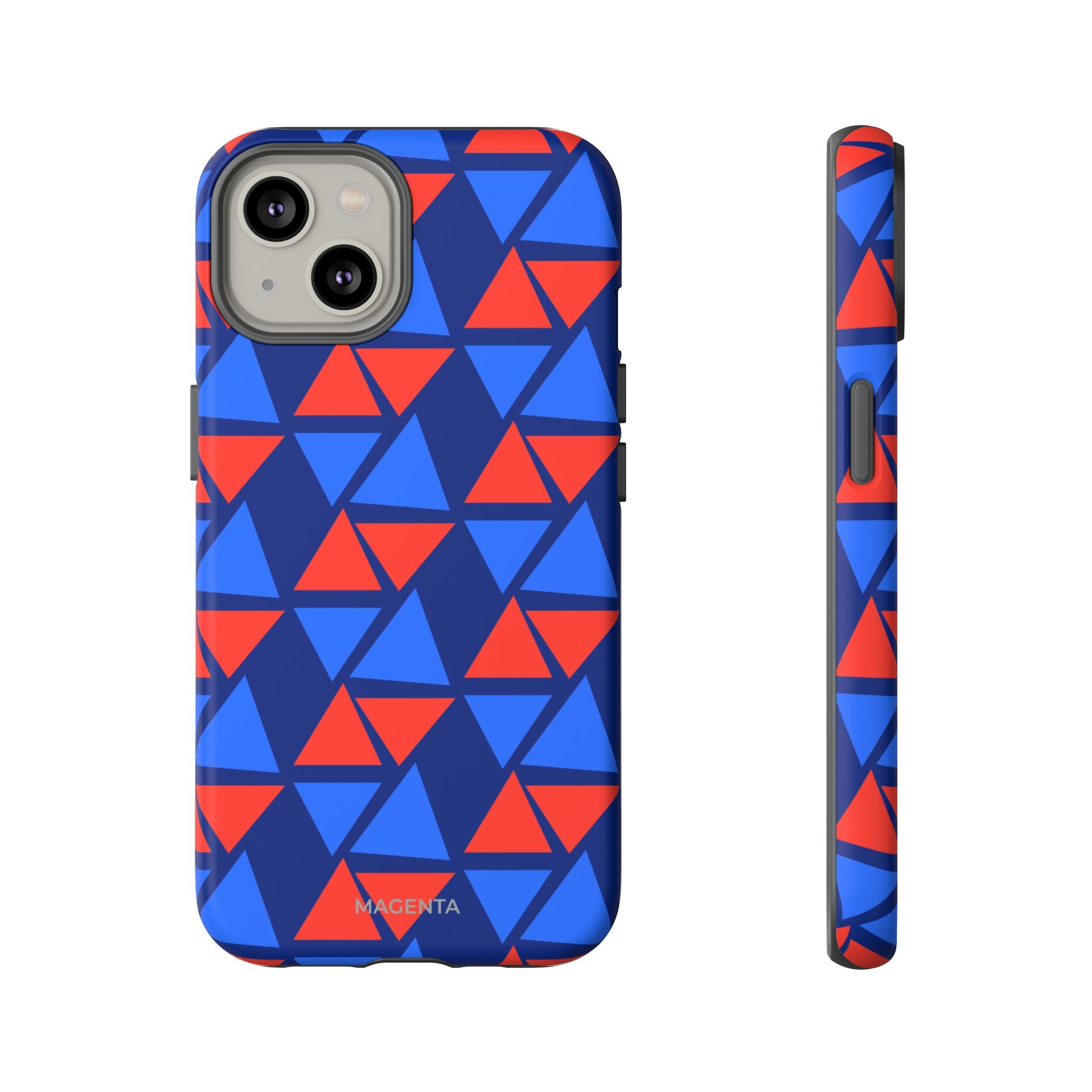 Blue Red Triangle Tough Case