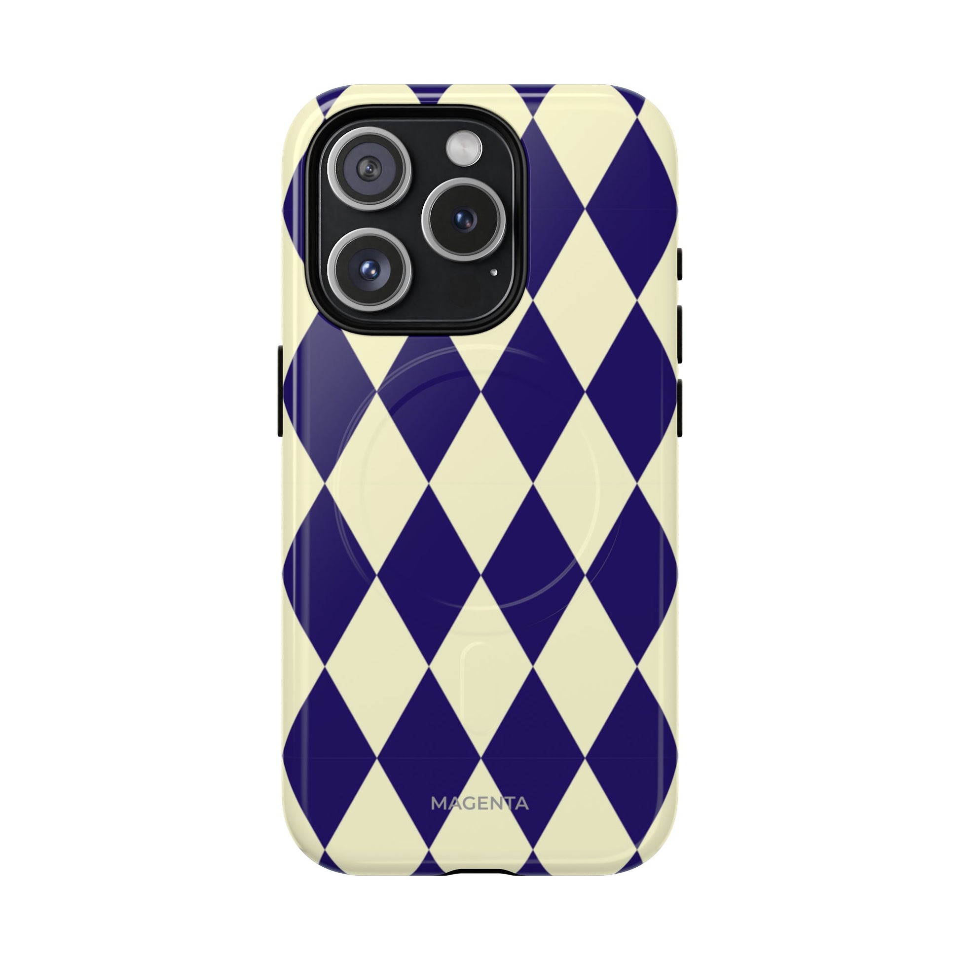 Navy & Cream Geometric Tough Magnetic Case