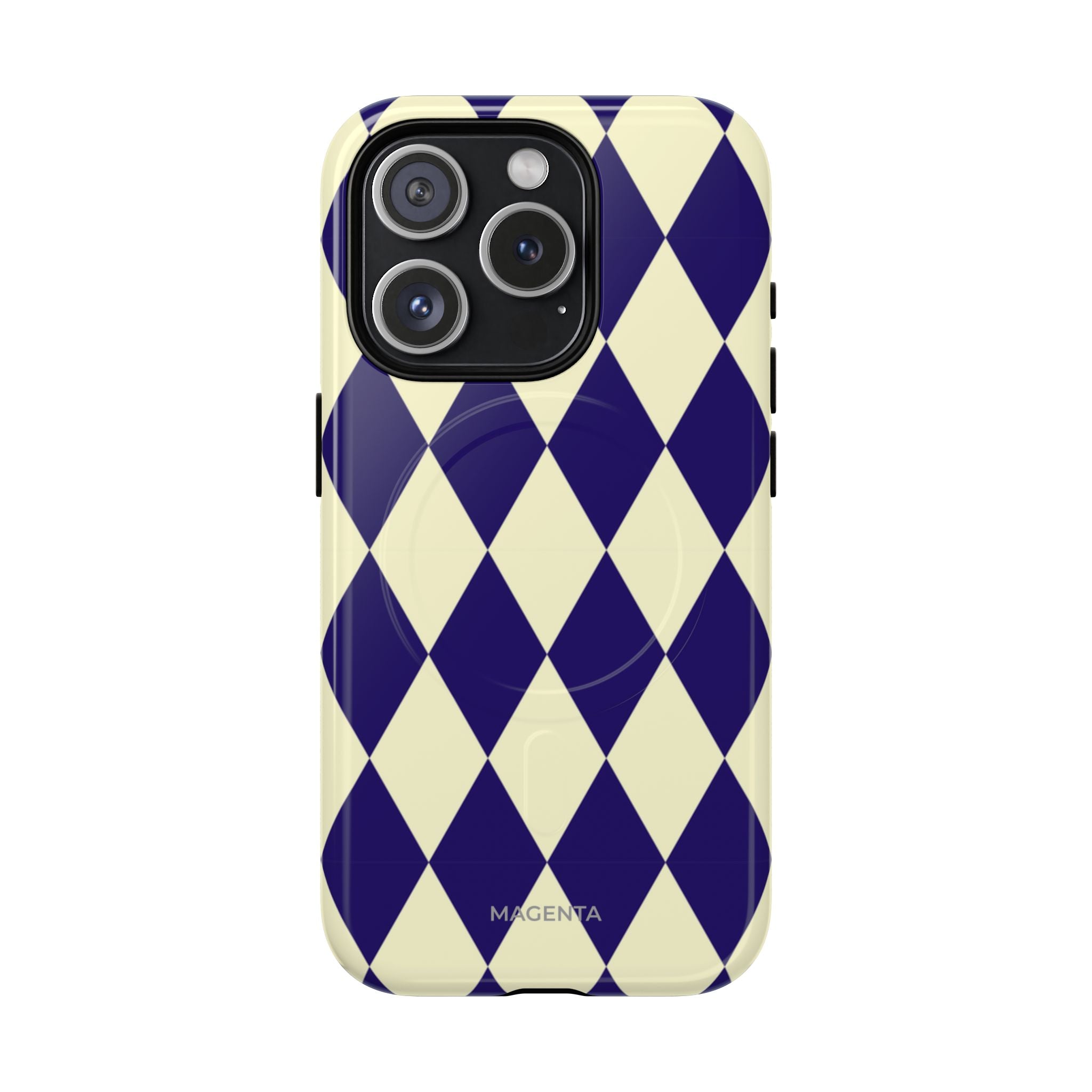 Navy & Cream Geometric Tough Magnetic Case